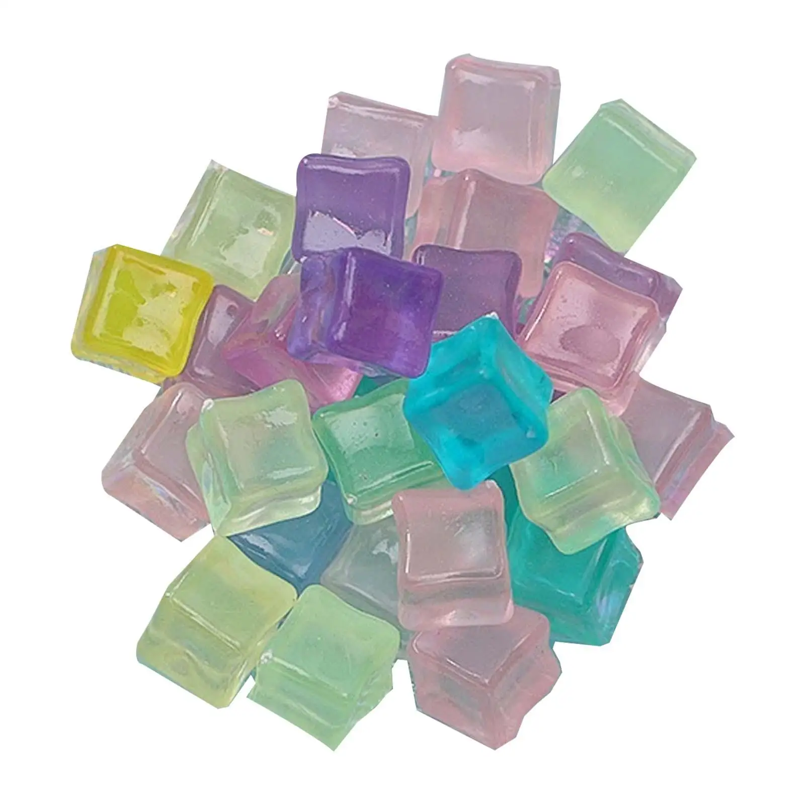 Acrylic Ice Cubes Photography Props Square Shape Ice Cubes for Home Events