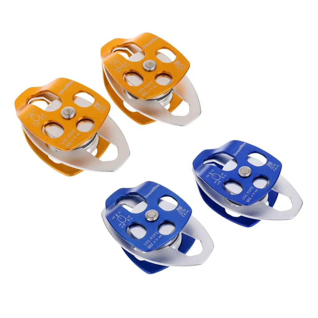 Outdoor Sports 32KN Double Pulley for Hauling System Rock Climbing Rappelling Caving Dragging Caving Equipment