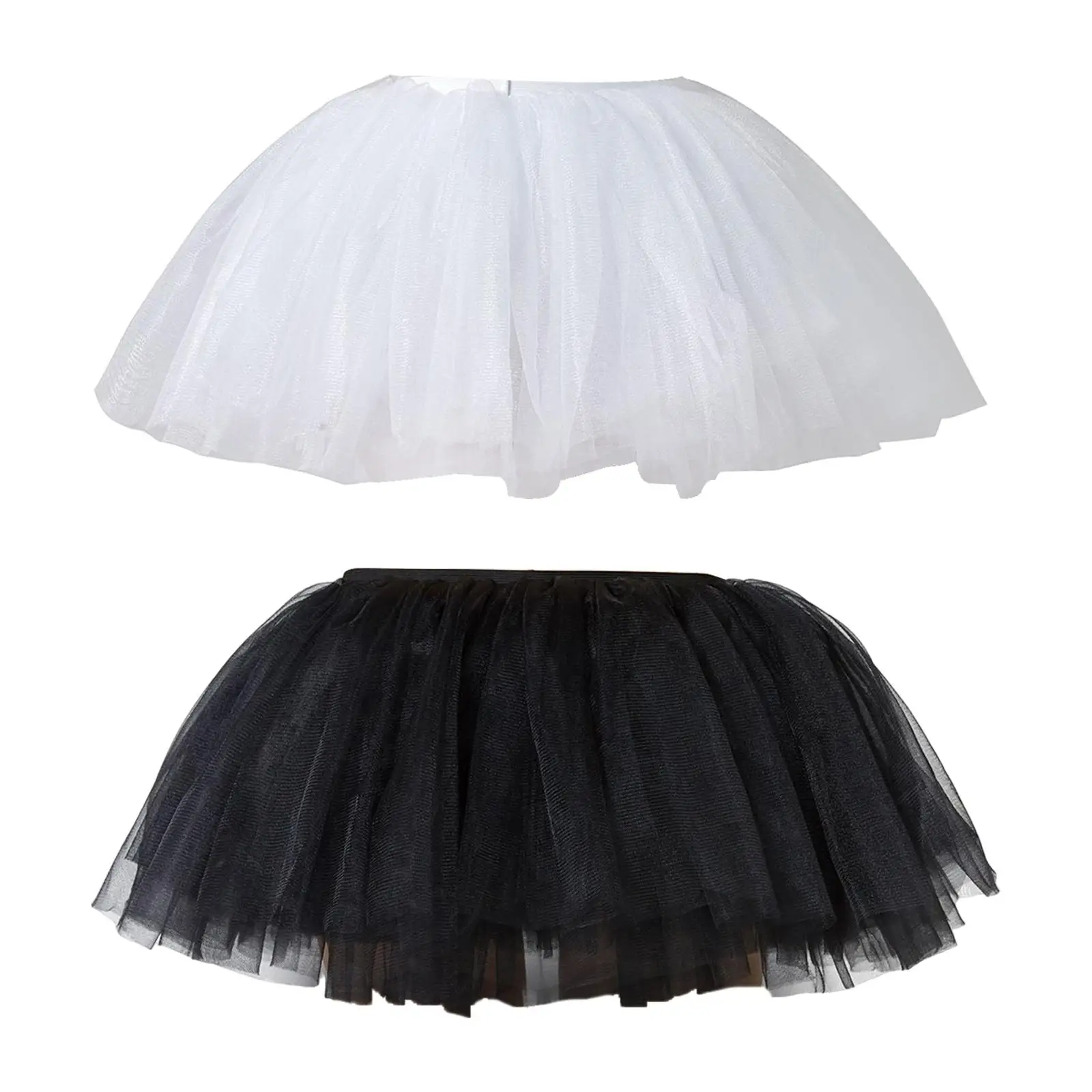 Women Tulle Tutu Skirt Cosplay Supplies Party Costume Adults Dress Tulle Petticoat for Beach Outfit Wedding Concert Performance