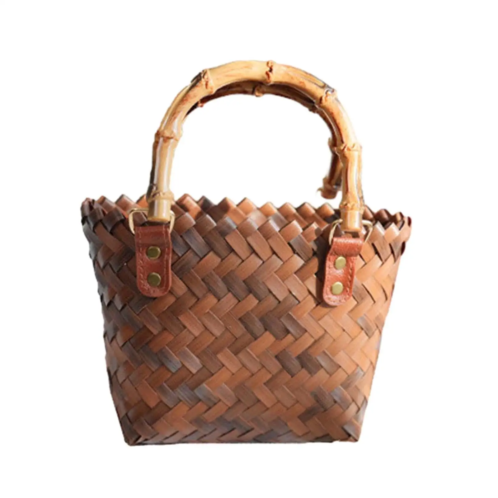 Women Handbag Bohemia Beach Handwoven Top Handle Fashion Holiday Travel Bag