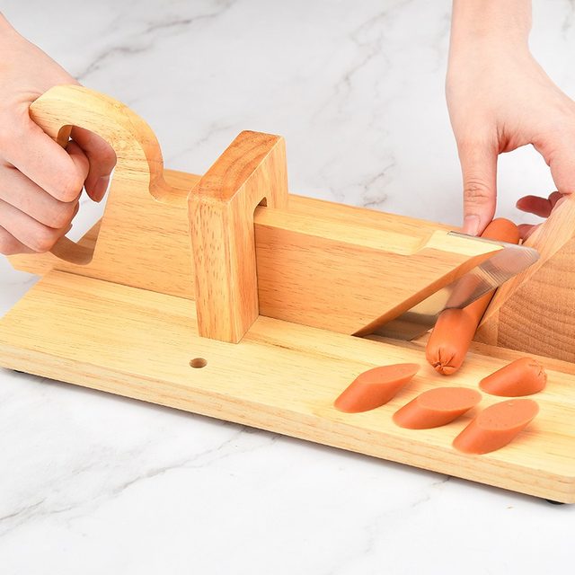 Stainless Steel Blade Sausage Slicer Rubber Tree Wood Sausage Cutter  Kitchen Gadgets And Accessories - Price history & Review, AliExpress  Seller - Shop4203013 Store