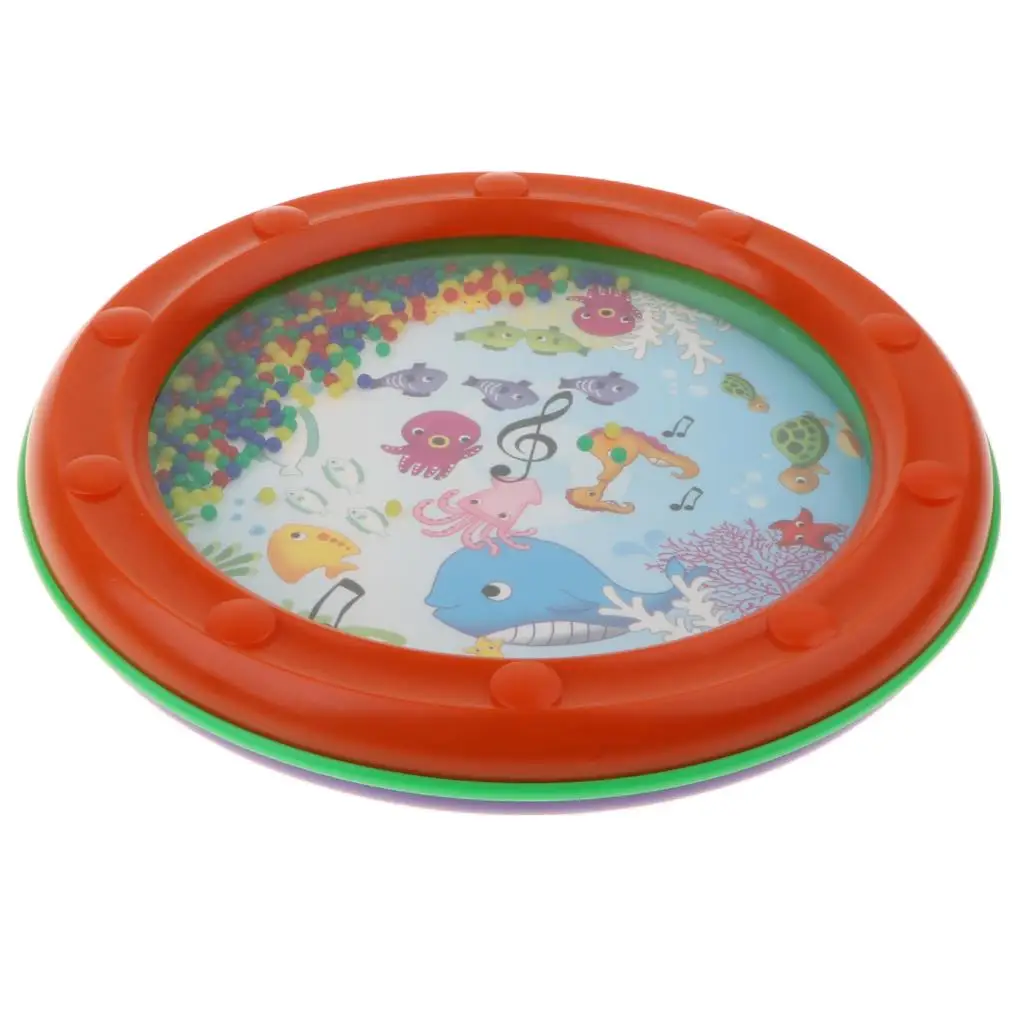 9.84``   Bead Drum Gentle  Musical Educational  Preschool Toy, Relaxation Toy