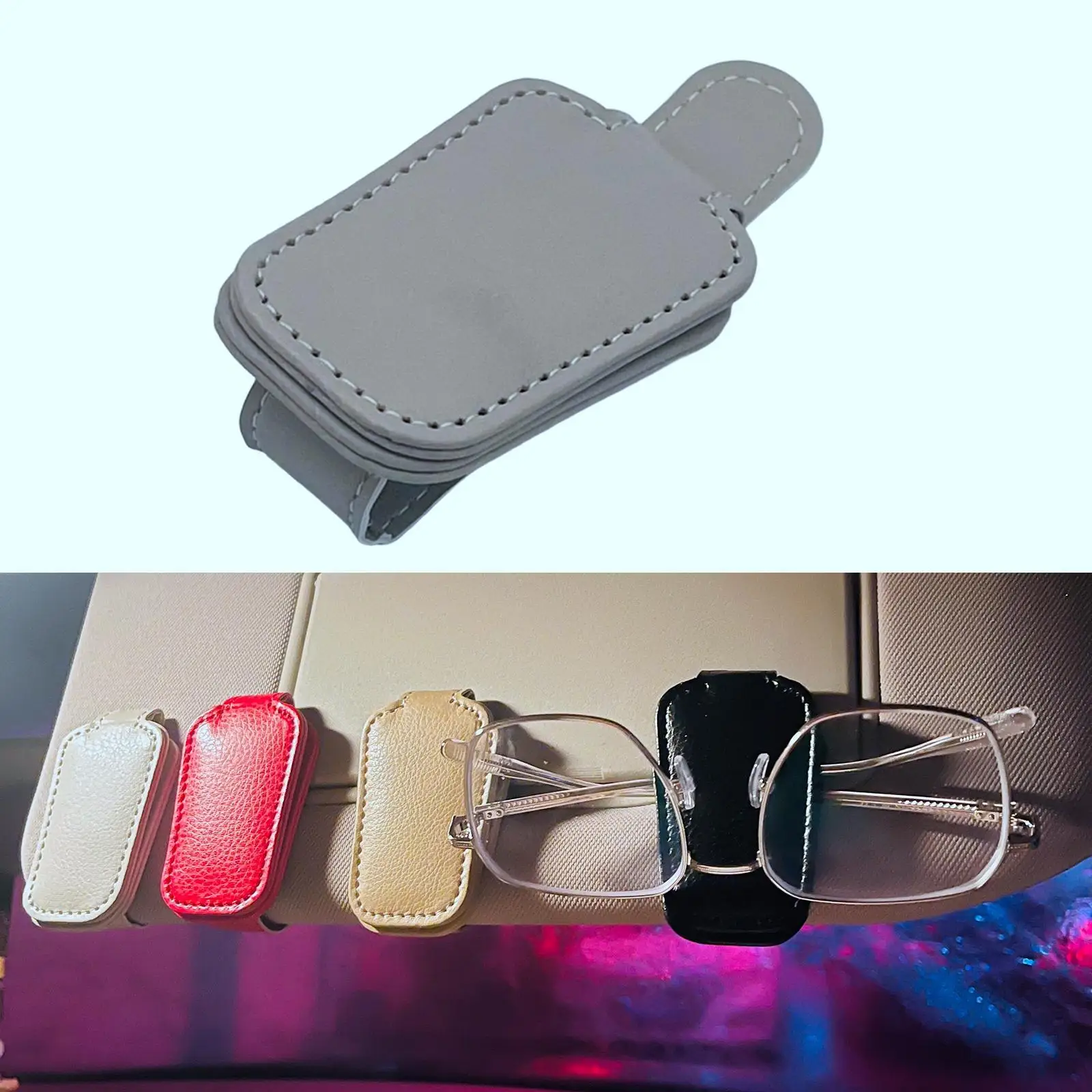 Car Sun Visor Sunglasses Holder Clip Car Interior Accessories Sun Visor Organizer for Cars Sun Glass Storage Pocket for Car