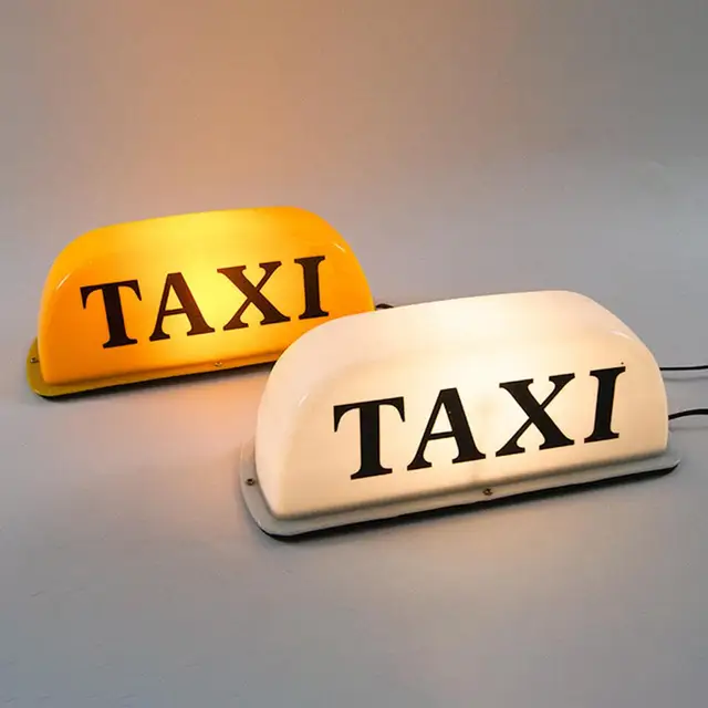 12V Taxi Cab Sign Roof Top Topper Car Magnetic Lamp LED Light Waterproof TAXI  Roof Lamp Bright Top Board Roof Sign - AliExpress