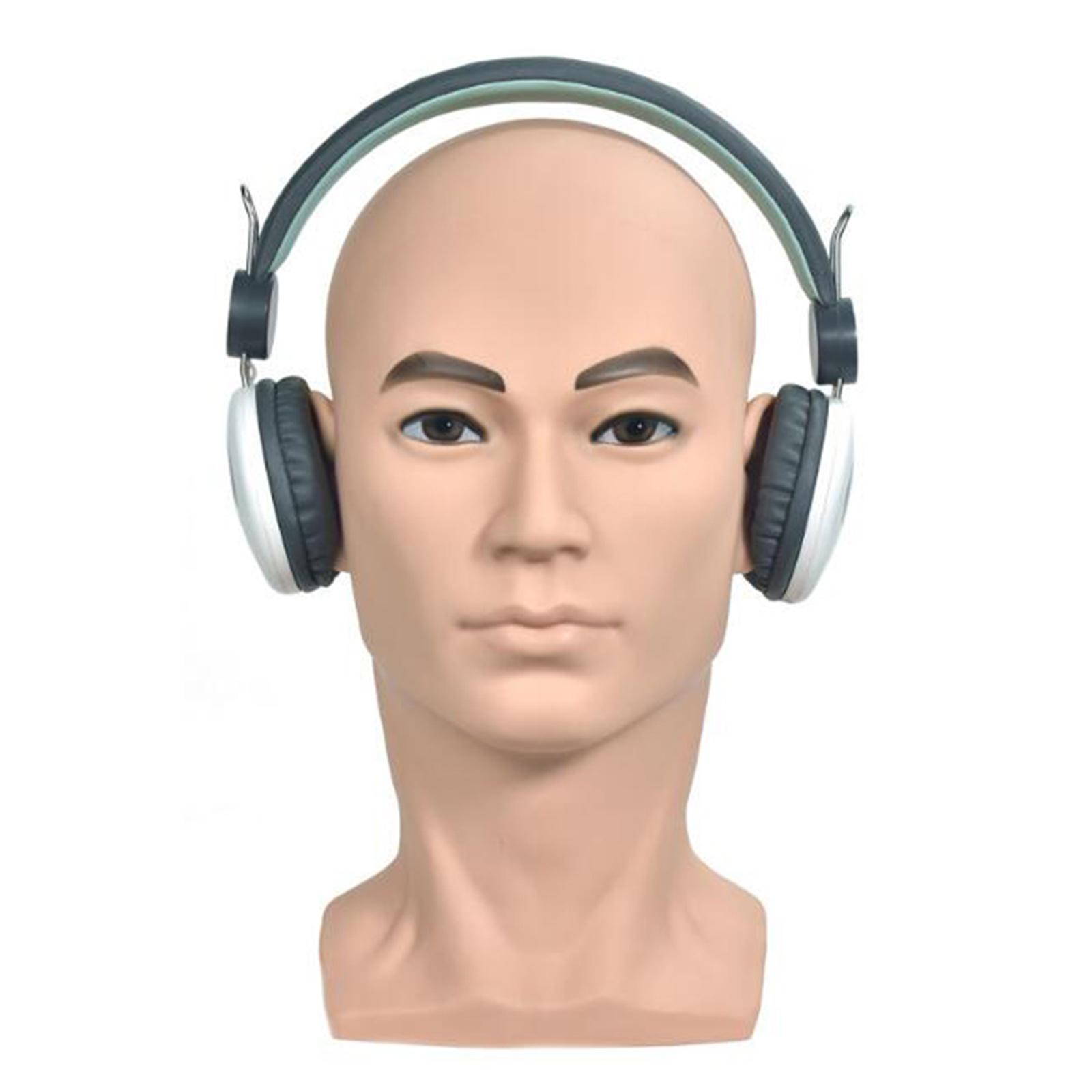 Description Picture 4 of itemBald Mannequin Head Male Professional Cosmetology Doll Head for Wig Making, Display Wigs, Eyeglasses, Hats, Caps and more