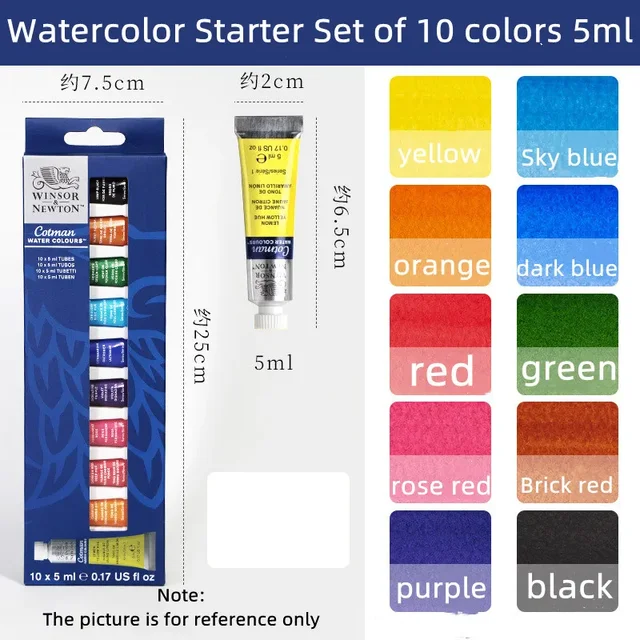Winsor & Newton Cotman Watercolor Paint Set 20 Colors 5ml (0.17-oz