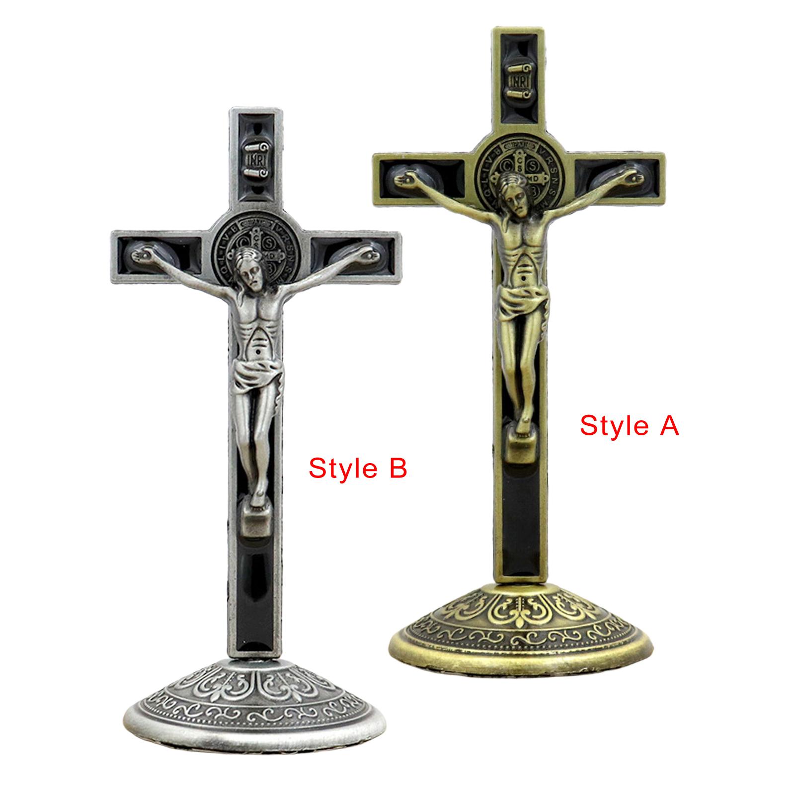 Crucifix with Base Jesus Statue Catholic Table Cross Crucifix Cross for Religious Gifts Home Decor Jesus Decor Collectibles Crucifix with Base Jesus Statue Catholic Table Cross Crucifix Cross for Religious Gifts Home Decor Jesus Decor Collectibles