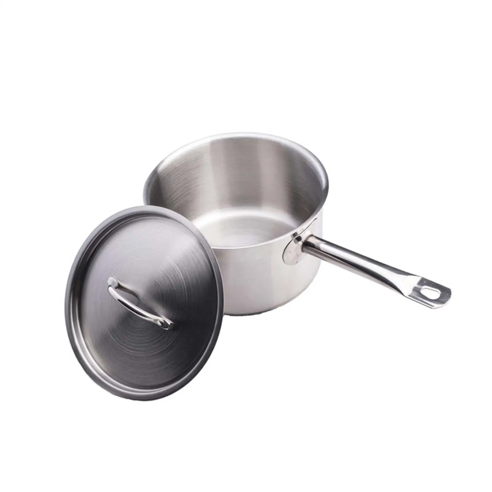 Pasta Cookware Professional 2.6L Stainless Steel Saucepan with Lid for Gravy Home Kitchen Boiling Milk Sauce