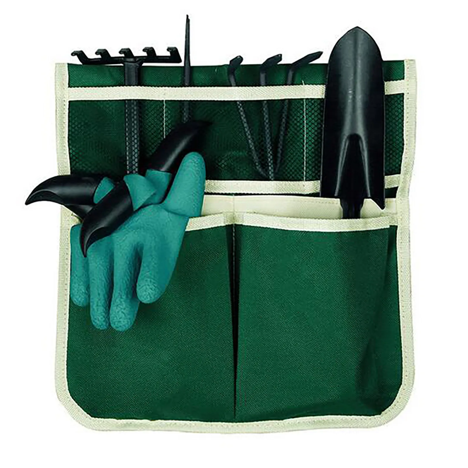tool backpack Garden Trolley Side Hanging Bag With Mesh Bag Trim Tool Storage Bag Outdoor Portable Hand Tools Bag tool backpack