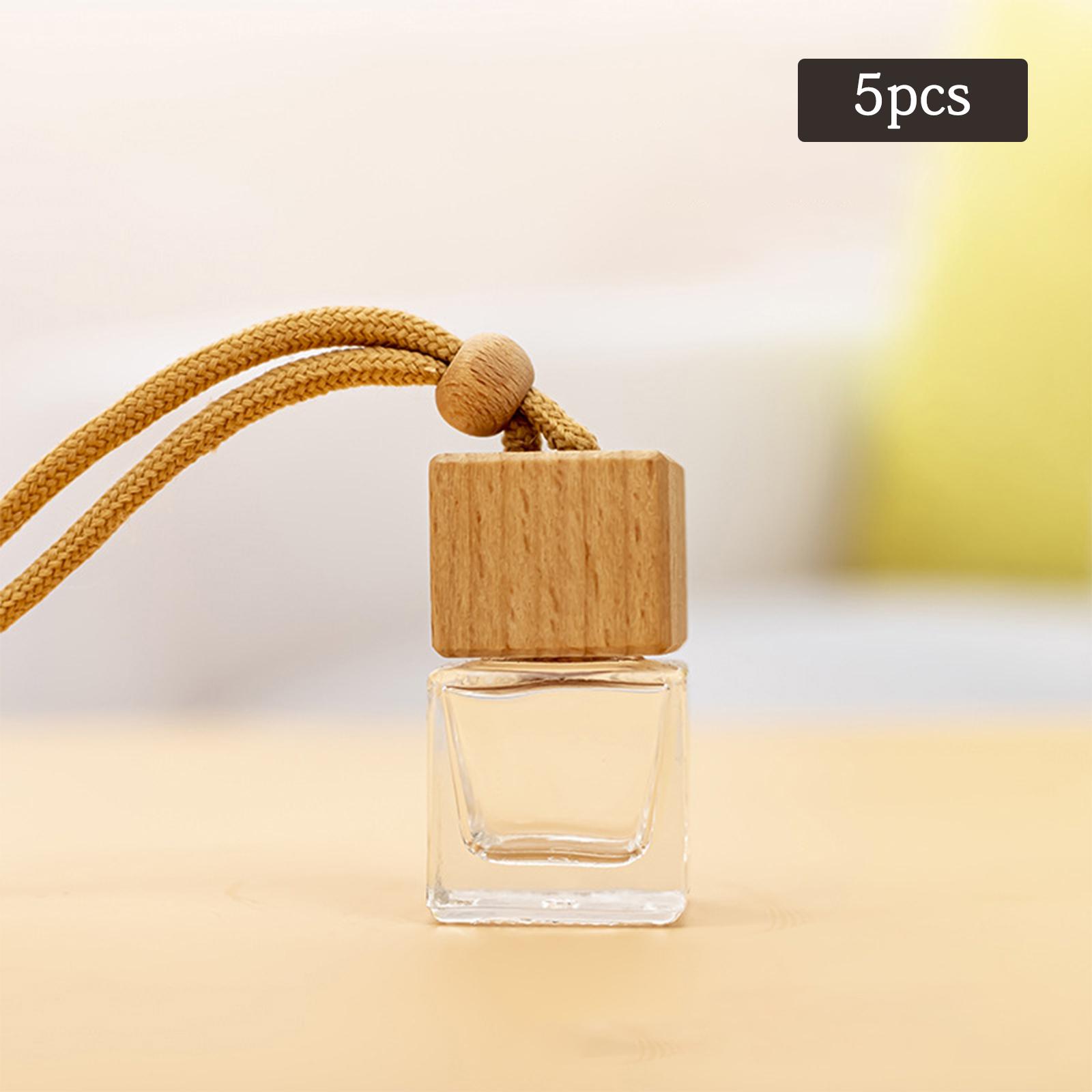 5 Pieces Empty Car Air Freshener Hanging Perfume Pendant Refillable Hanging Diffuser Bottle 8ml Fragrance Vials Auto Ornaments