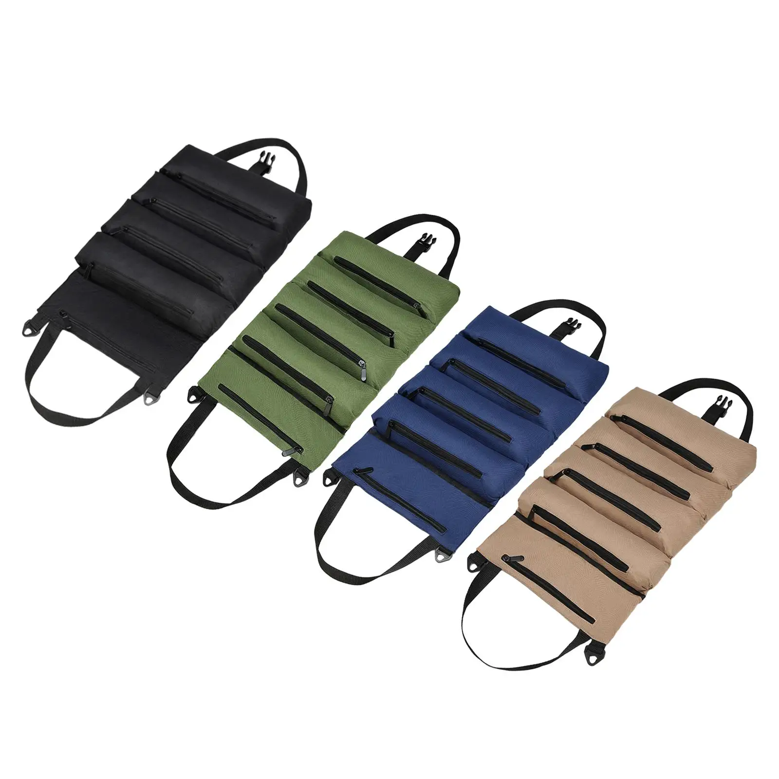 Tool Roll Pouch Multifunction Tool Organizer Oxford Cloth Roll up Tool Bag for Carpenter Handyman Electrician Home DIY Gardening