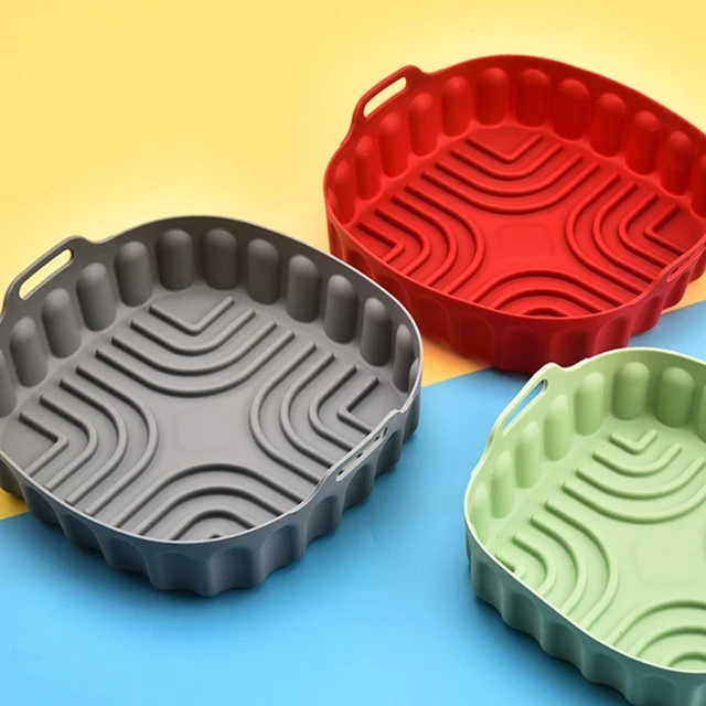 Square Silicone Molds Air Fryer  Silicone Pot Square Air Fryer - Square  Air Fryer - Aliexpress