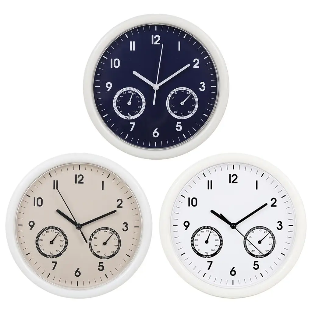 Modern Wall Clock Temperature and Humidity Display Hanging Clocks for