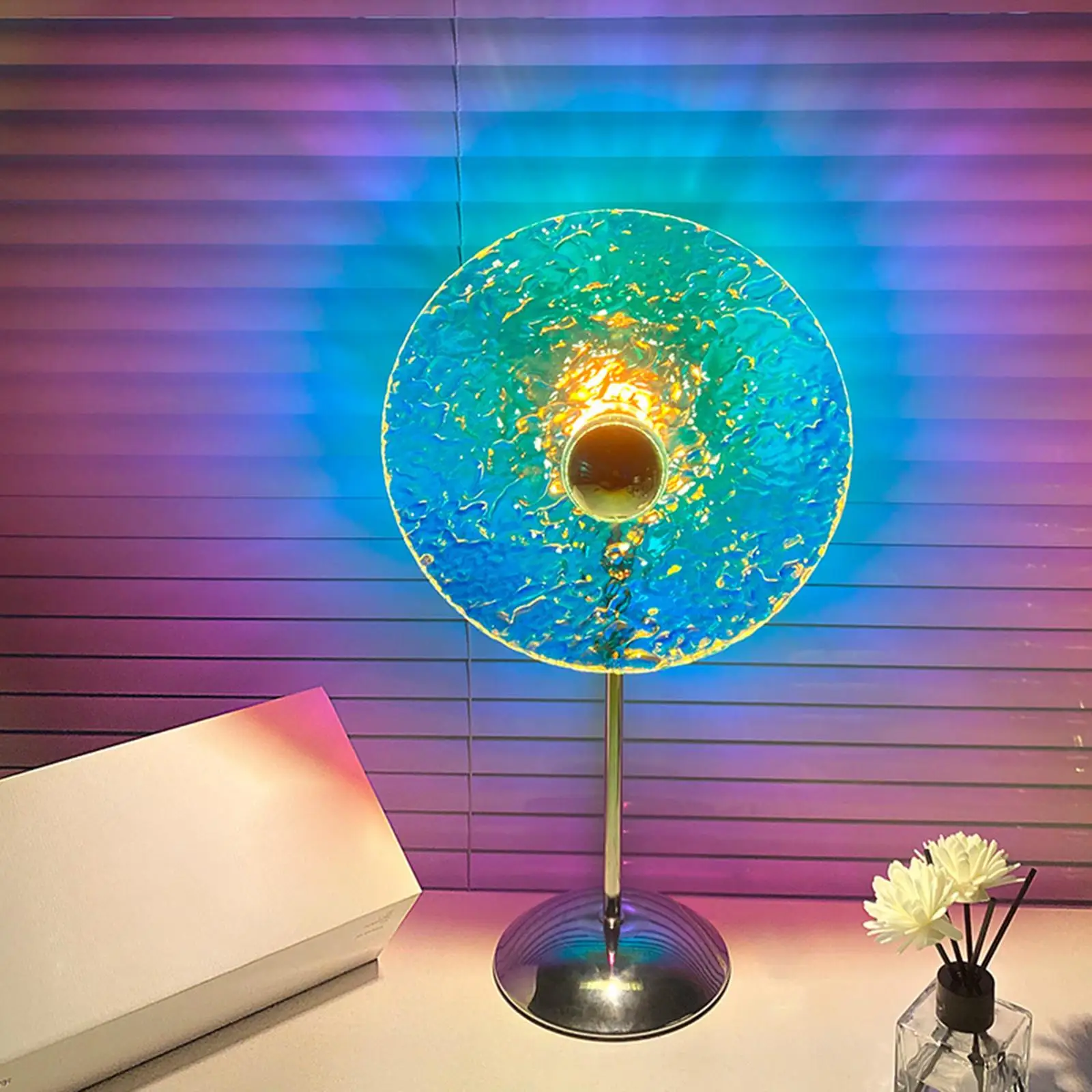 Acrylic Optical Illusion Table Lamp Night Light for Living Room Nightclub
