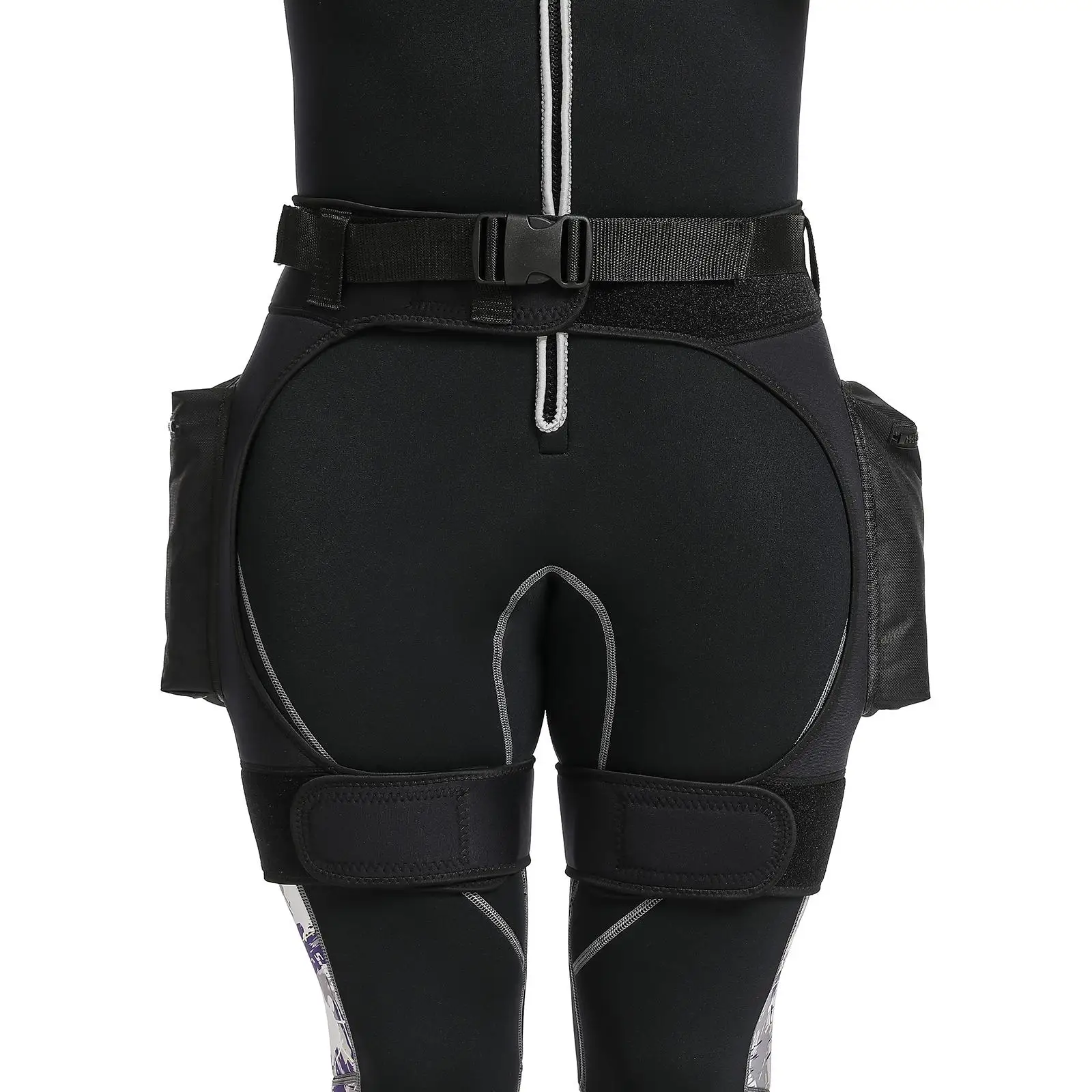 Mens Wetsuit Pants Shorts & Pockets,  Buckle Adjustable Waist Belt - Comfortable & Durable