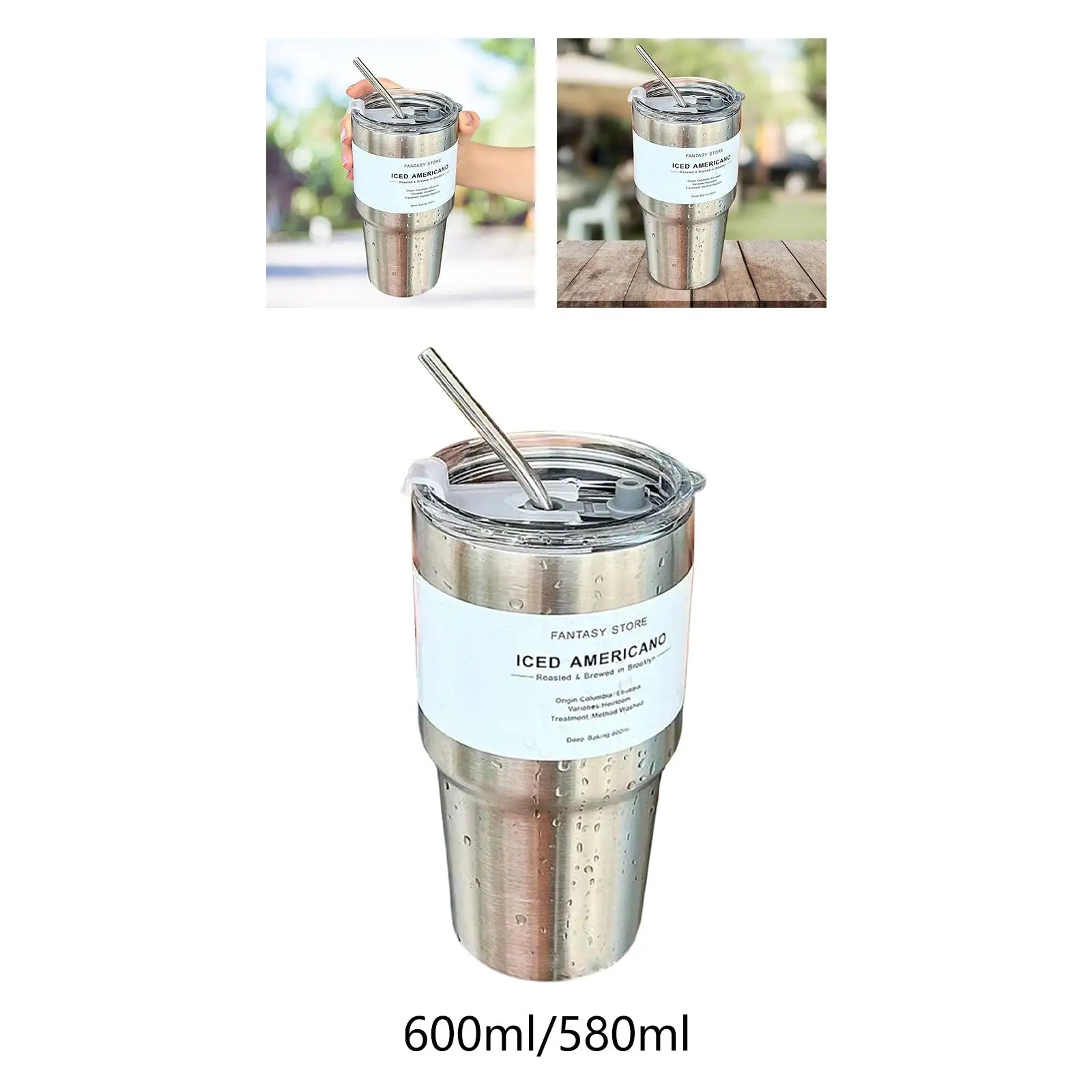 Thermal Coffee Mugs Insulated Tumbler Double Walled Stainless Steel Coffee Cup for Juice Hot Cold Drink Backpacking Beverage