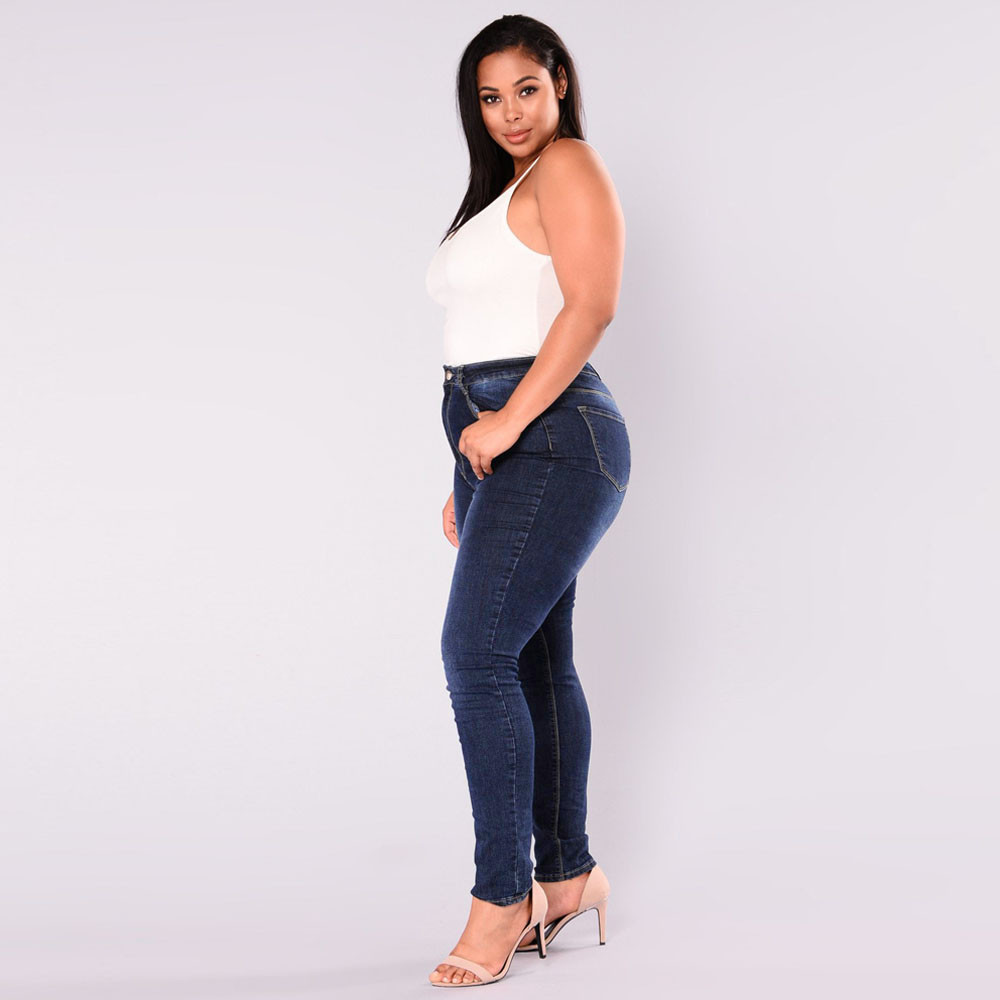 Title 5, Women Plus Size Baggy Denim Pants Stretch Slim...