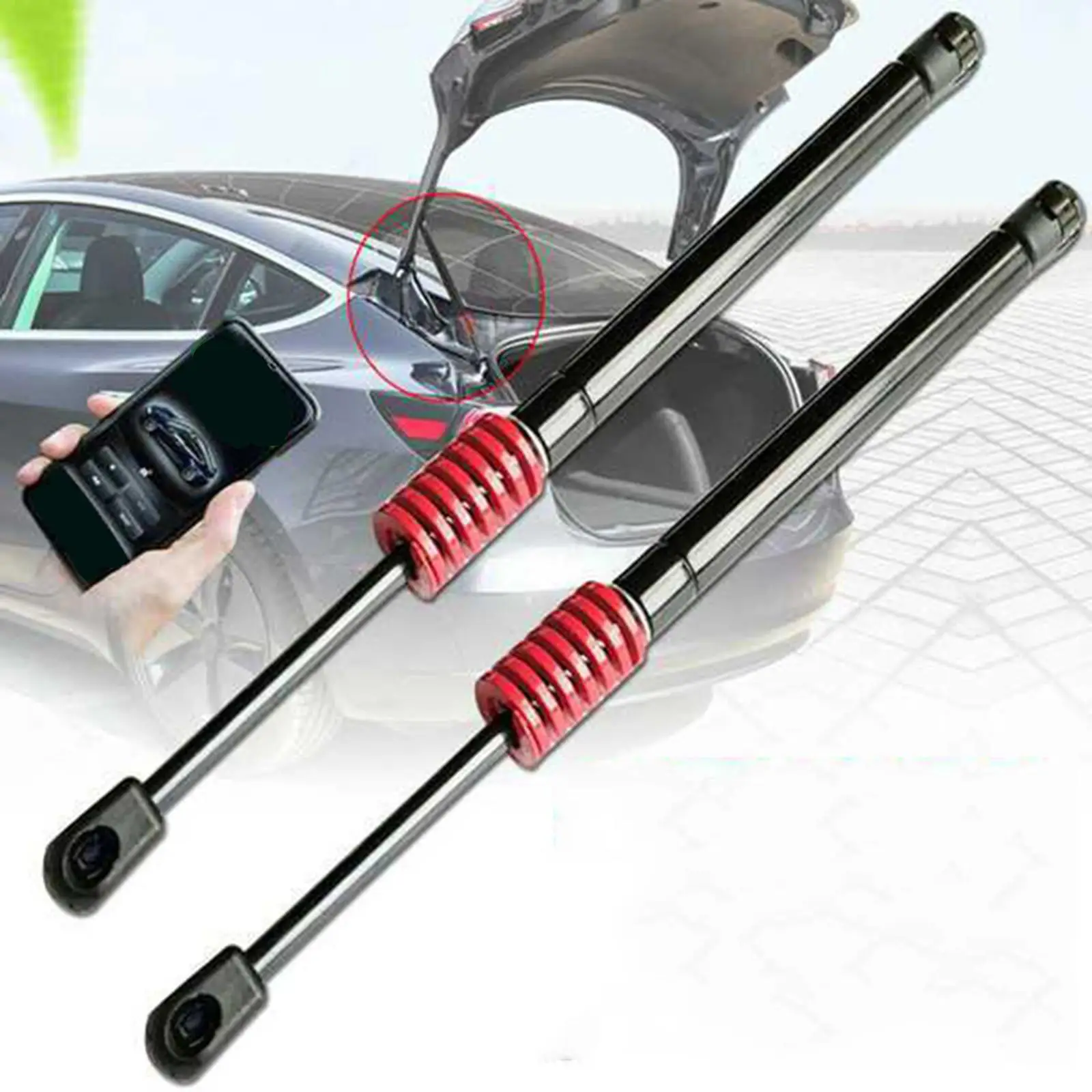 2x with Spring Steel Automatic Trunk Lift Support Fits for  High Performance Direct Replaces Accessories Durable