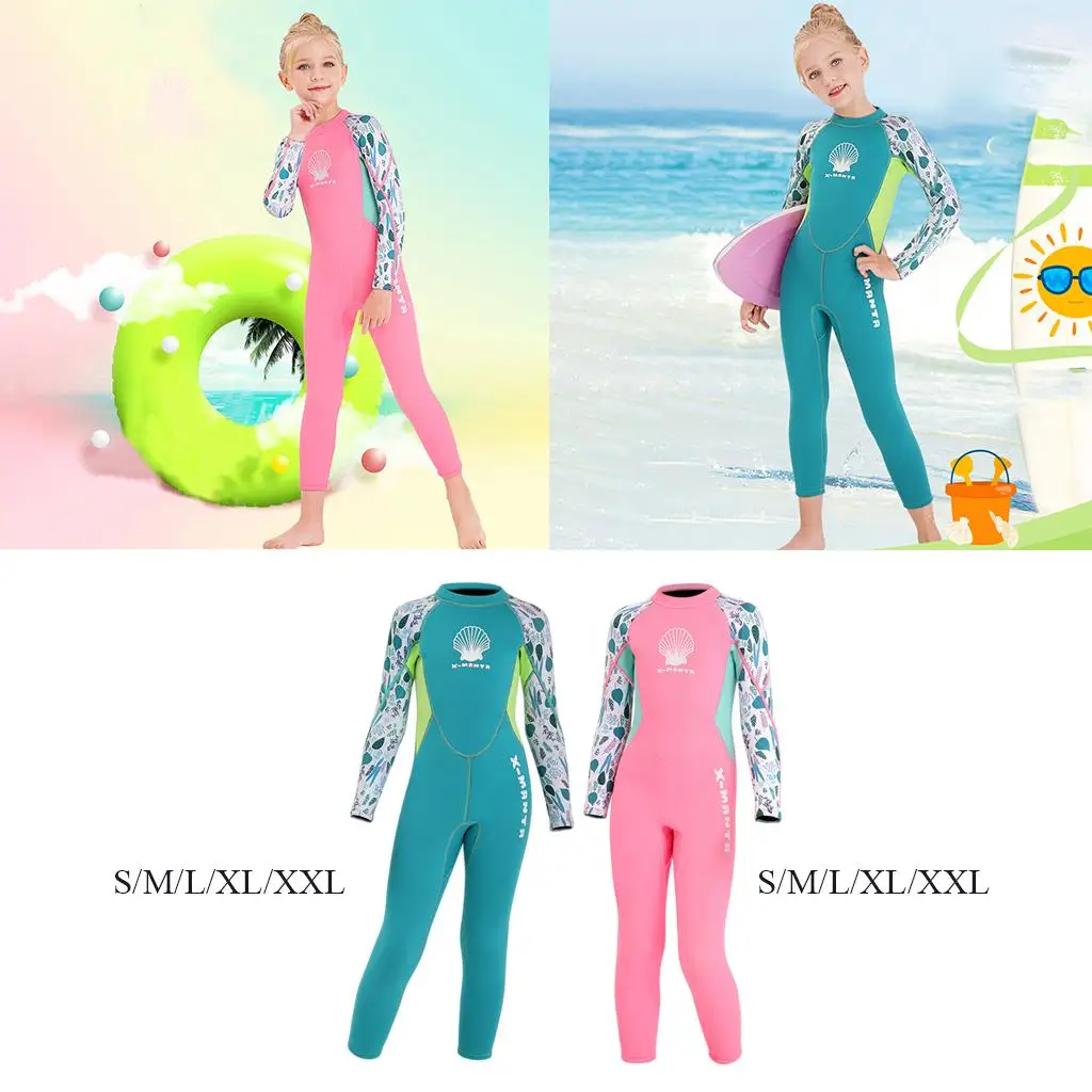 2.  Full Body Wetsuit Long Sleeves Zippered Swimsuit Bathing Suit Surfing Snorkeling Diving Suits Swimming Costume