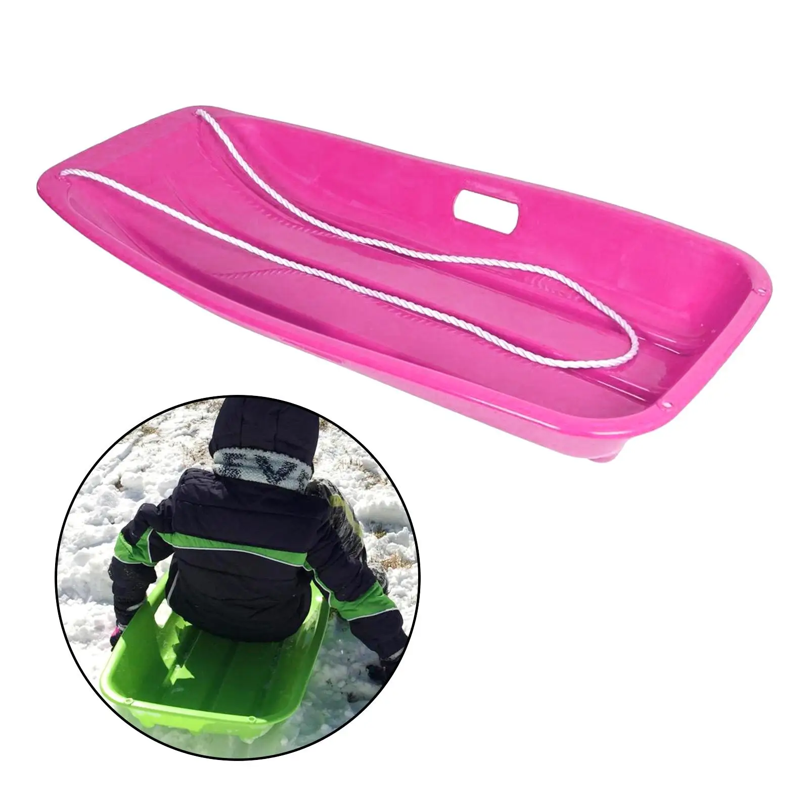 Outdoor Snow Sled Thicken Sledge Durable for Skating Kids