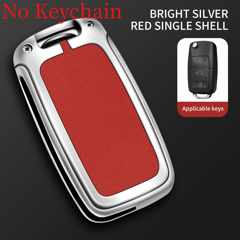 Custodia per chiave auto in metallo pelle Shell per VW Volkswagen Polo Golf 4 5 6 Passat Tiguan Jetta per Skoda Octavia Seat Leon Altea - S3a549c172d1741fd879976f4a8c6bbear