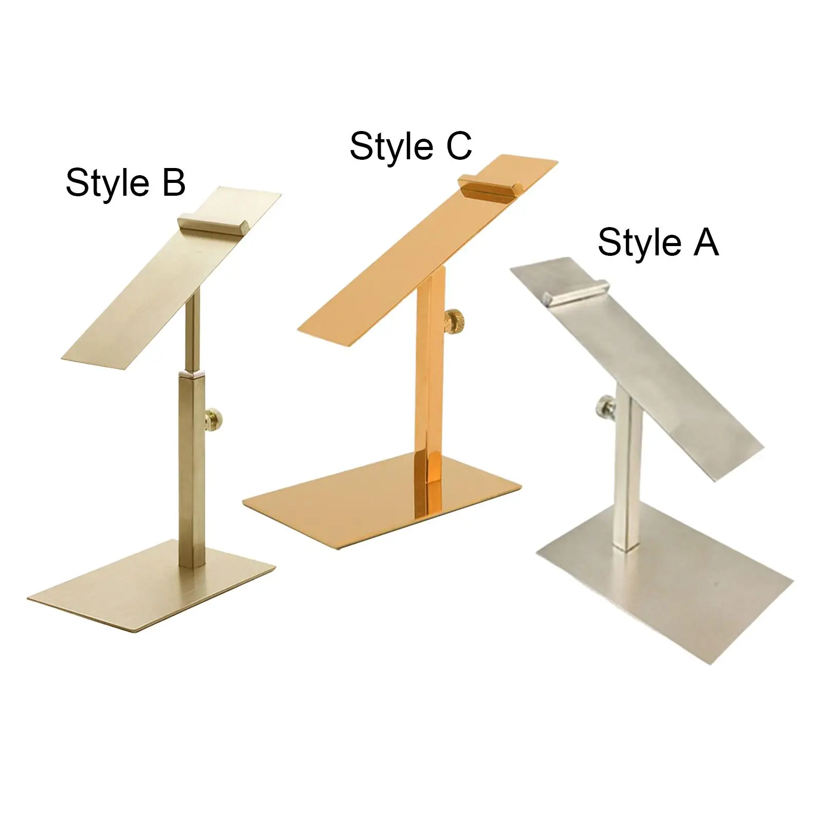 Shoe Display Stand Adjustable Polished Stand Space Saver Holder Shoe Riser for Store Sports Shoes Sandals Men Leather Shoe Women