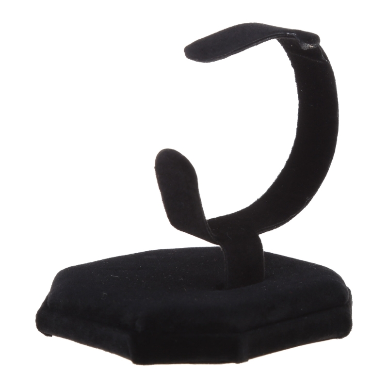 Schwarz c-förmiges Armband regal Wildleder kratz feste Uhr Display Rack Armband Lager regal Produkt Display Rack – Detail 8