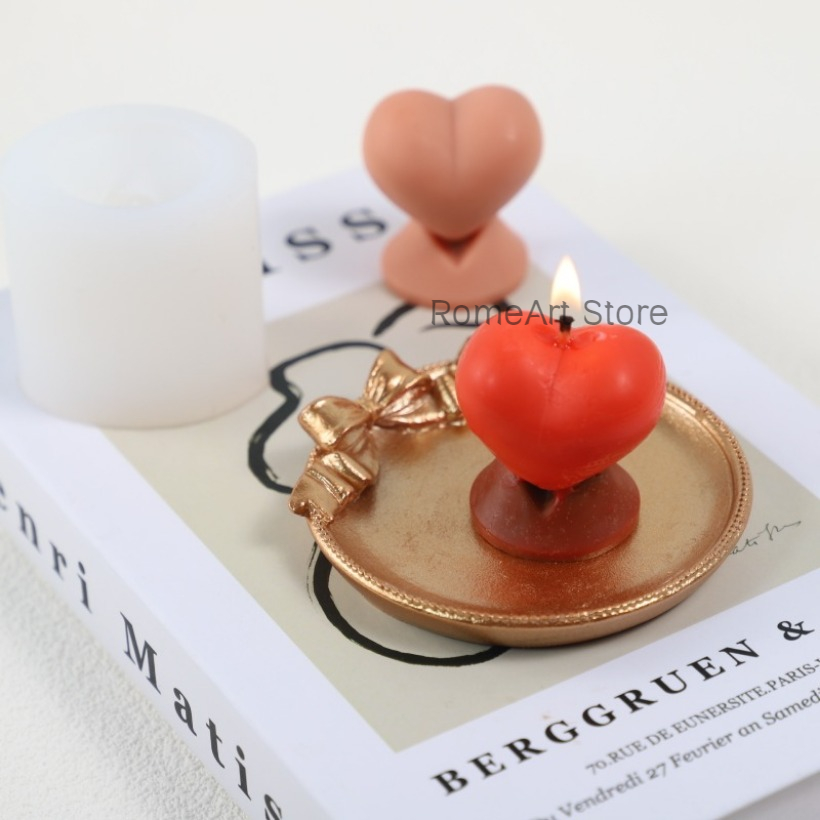 Description Picture 4 of item3d Love Silicone Candle Mold Handmade Heart-shaped Soap Aromatherapy Plaster Resin Making Tool Diy Chocolate Cake Baking Molud