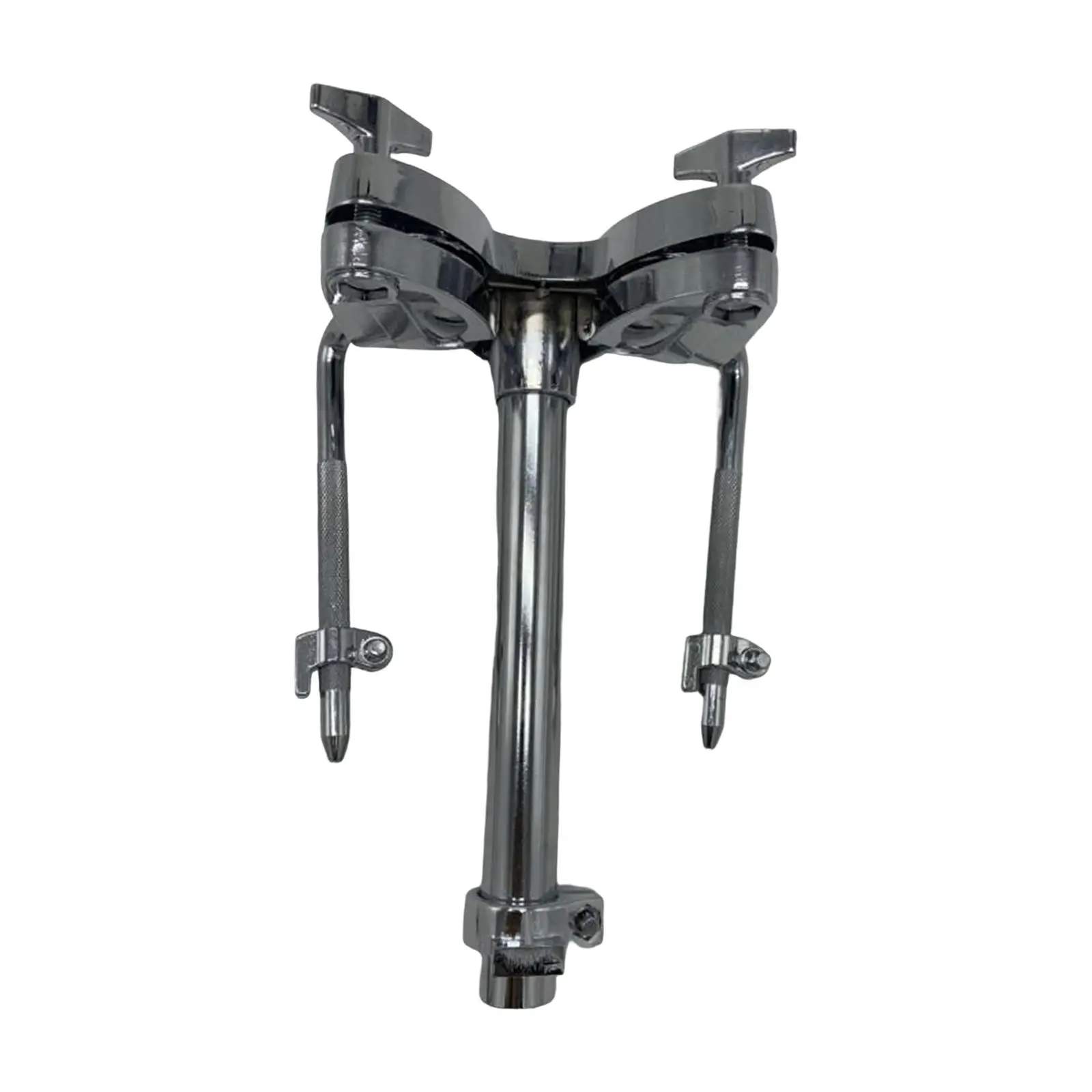 Double Tom Holder Stable Instrument Parts Sturdy Zinc Alloy Drum Set Clamp Holder for Tom Drum Drum Set Spare Part