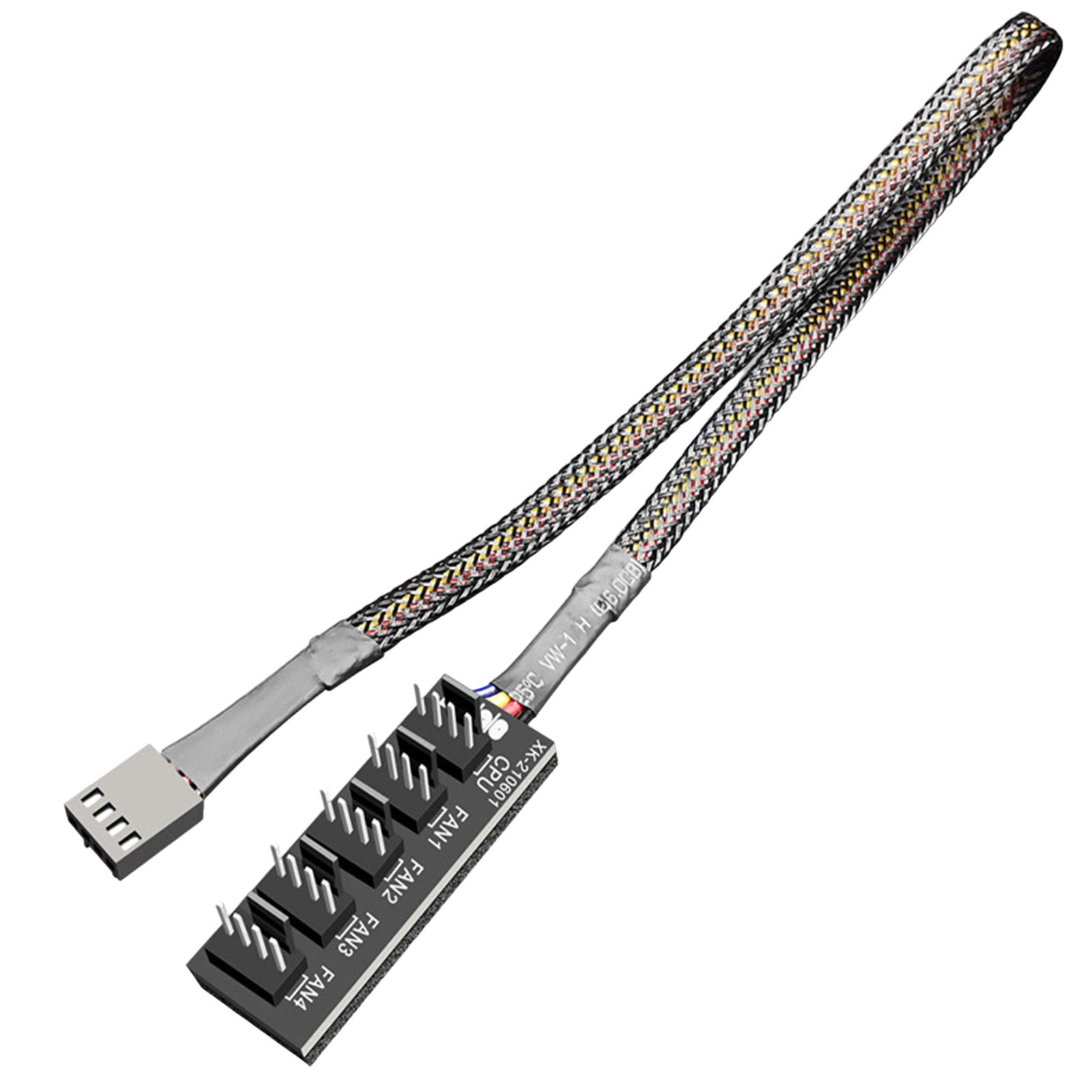 33.5cm 1 to 5 4-Pins TX4 PWM CPU Cooler PWM Fan Splitter CPU Cooler