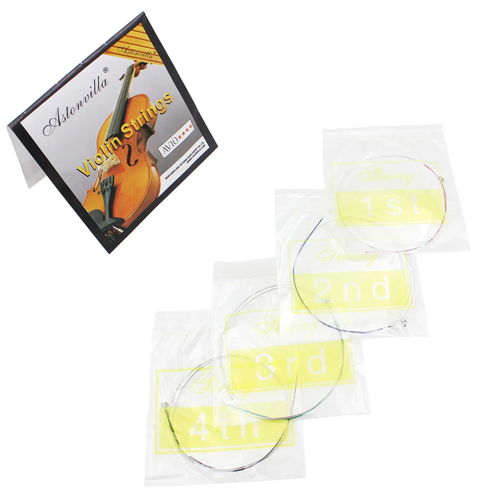 Description Picture 6 of itemAstonvilla Professional Violin Viola Cello Strings (E-A-D-G) Multiple Colors Nickel Silver Wound for 4/4 3/4 1/2 1/4 Viola Parts