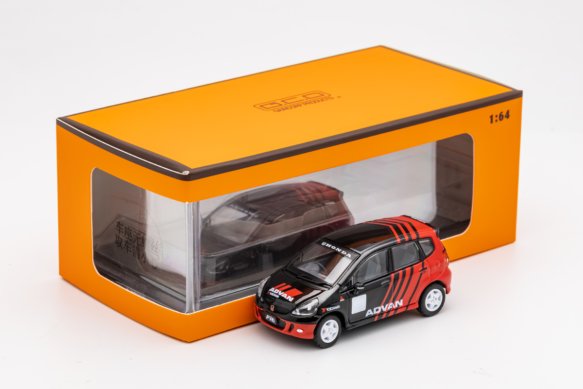 GCD 1:64 Honda Fit Sport Fit Generation 1 GD синий/розовый/Advan модель  автомобиля | AliExpress