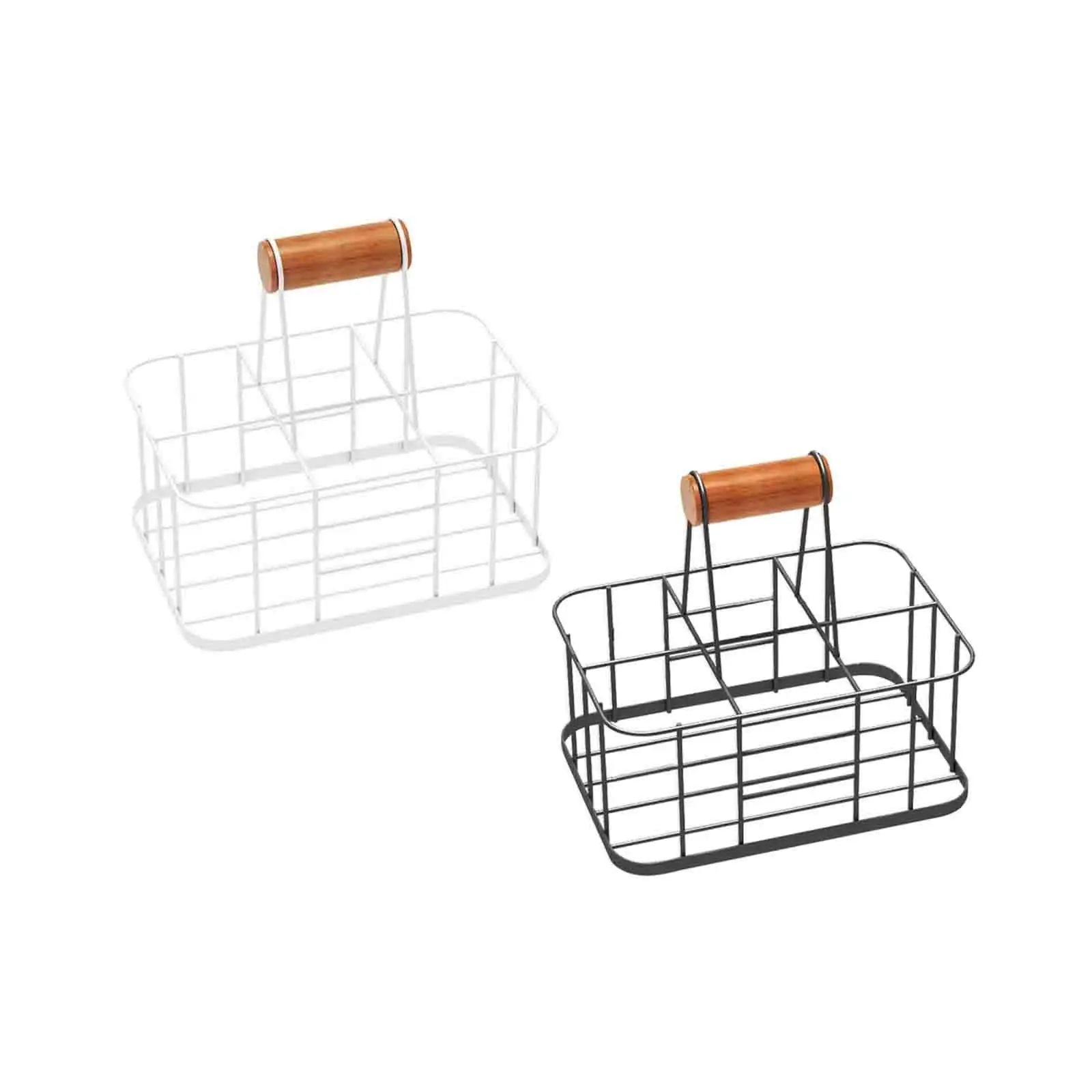 Drink Carrier Attachments Multifunction 6 Grid with Handle Beer Rack Basket Drink Caddy Holder for Camping KTV Home Restaurant
