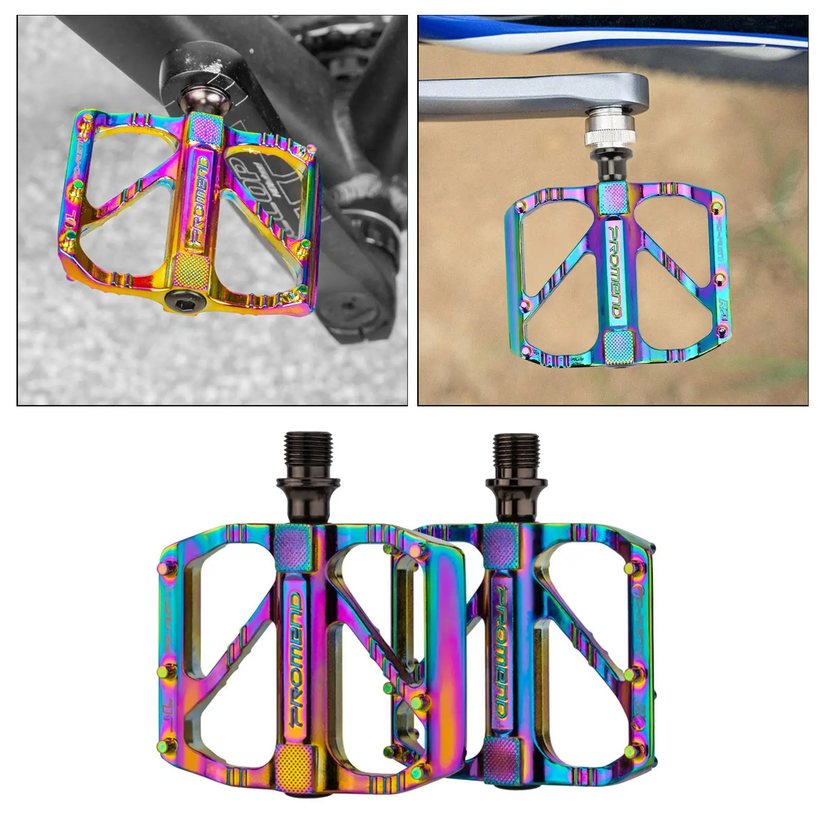 Mountain Bike Pedals Colorful  Pedals  Flat Pedals Aluminum 9/16