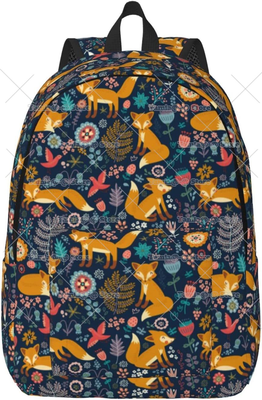 Mochila portátil Fox leve casual, mochila para