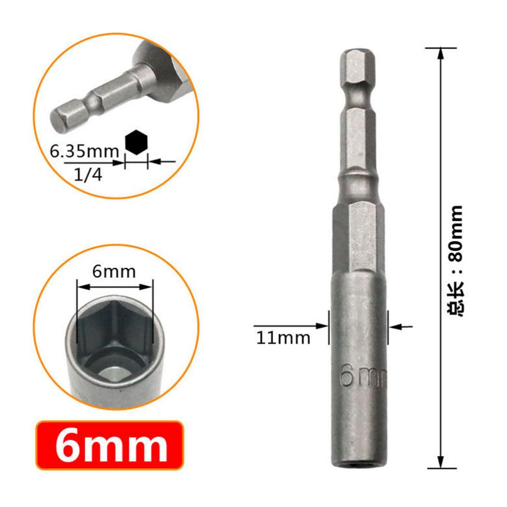 6mm-19mm vertiefen innere Sechs kant hülse elektrische Bohr hülse pneumatischer Innen sechs kant kopf für Muttern schlüssel Handwerkzeuge Elektro schrauber – Detail 16