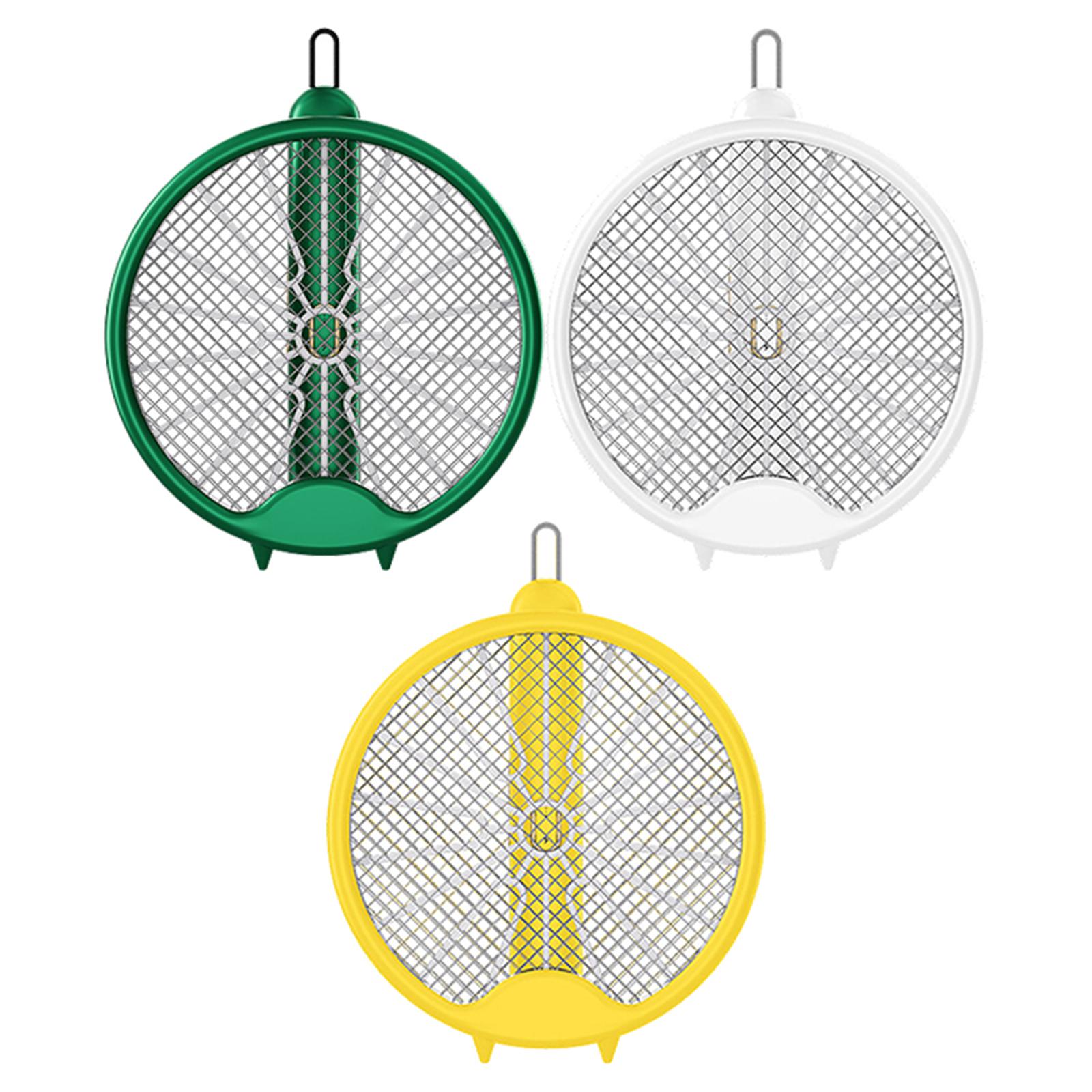 Mosquito Zapper Racket Fly Swatter Repellent Lamp Electric Mosquito Racket Folding Rechargeable for Bedroom Patio Office Kitchen