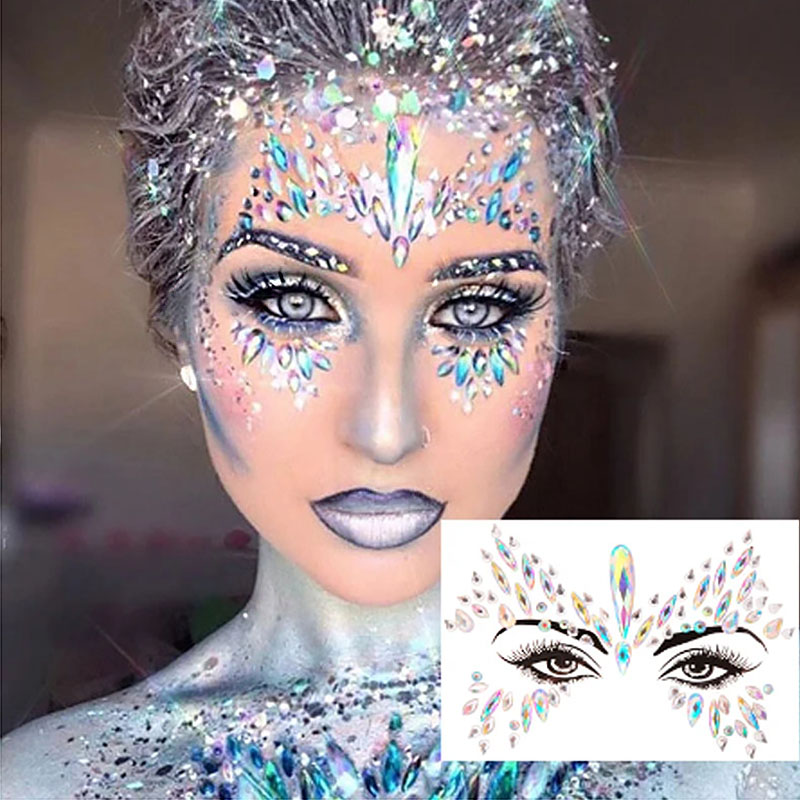 Best of 3D Bright Stickers For The Face Rhinestone Face Sticker Jewelry Sticker Makeup Glitter On Face Crystals Gems Decoration Reviews & Tips