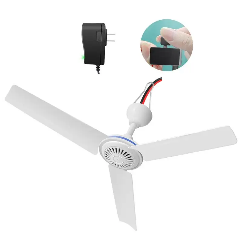 Portable Mini USB Ceiling Fan Air Cooler Hanging Fans for Camping Tent Bed Hot 
