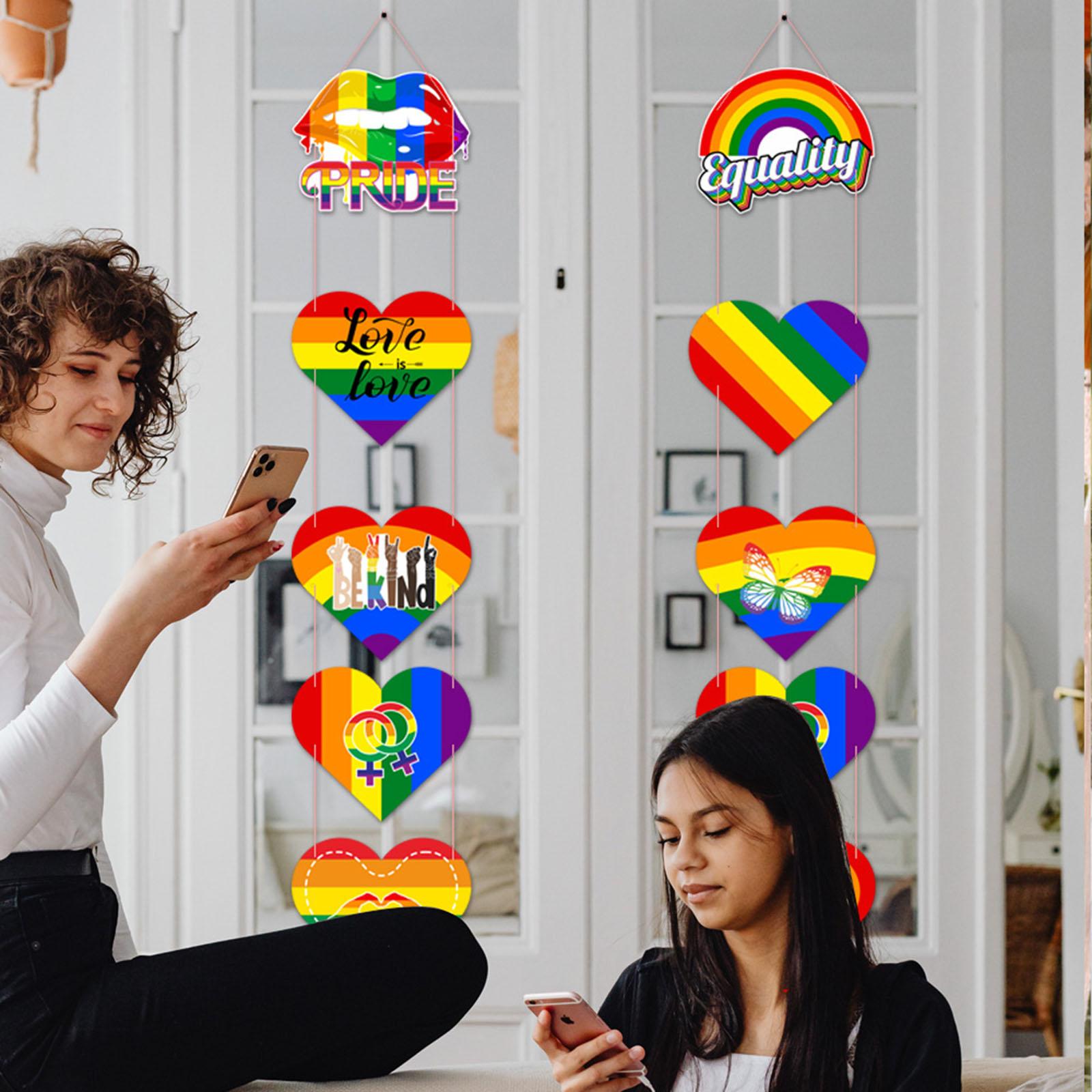 Gay Pride Day Outdoor Porch Banner LGBT Pride Month Pride Prom Rainbow Door Wall Sign Party Decoration Supplies