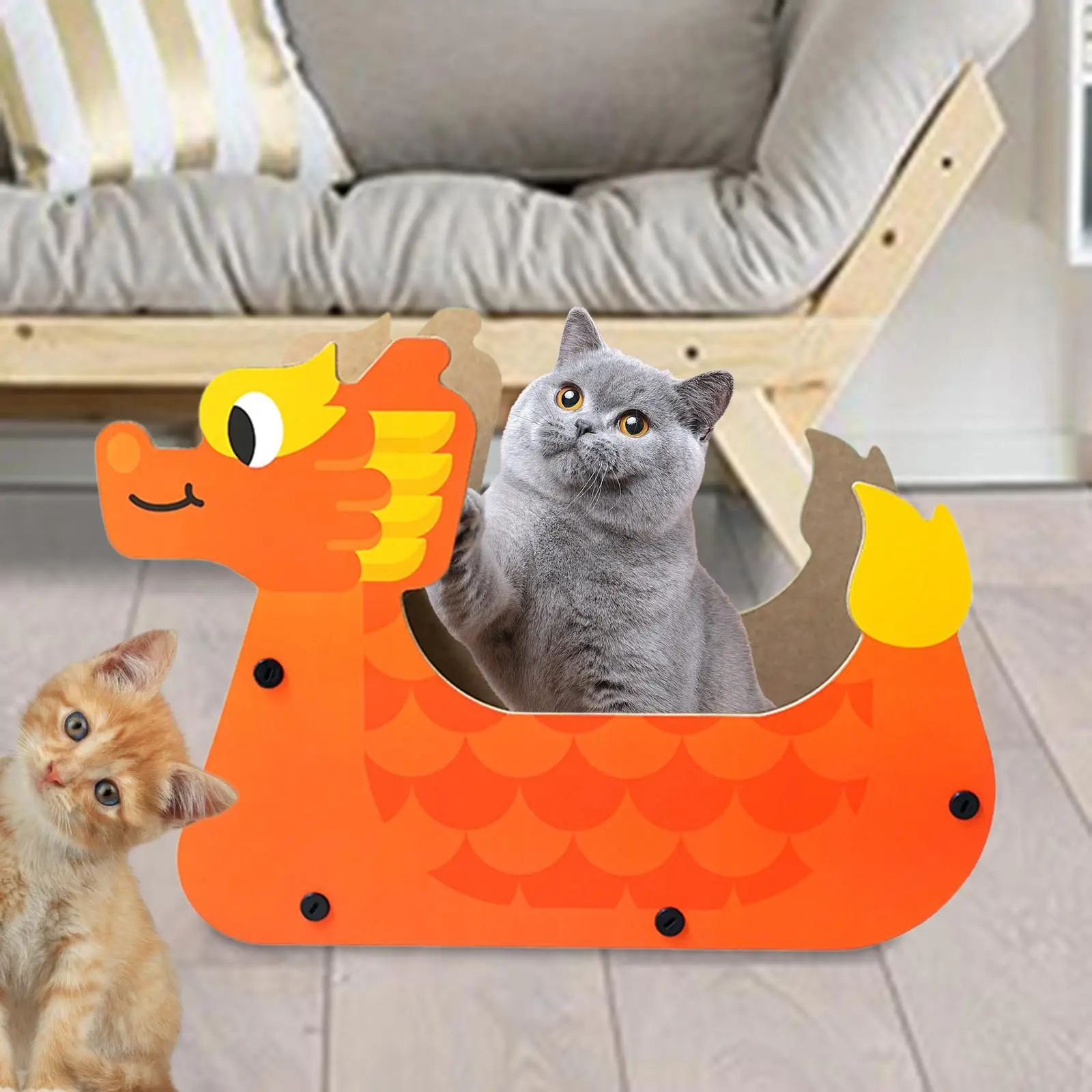 Cat Scratching Couch Corrugated Scratching Pad Furniture Protector Sofa Cat Scratcher for Grinding Claw Cats Scratching Sleeping