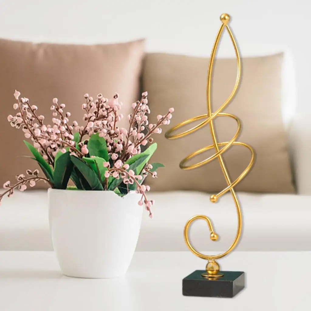 Nordic Metal Holder Decoration Modern Wire Furnishings Abstract Golden Iron Line Geometric Porch Gift Room Decor for Home Office