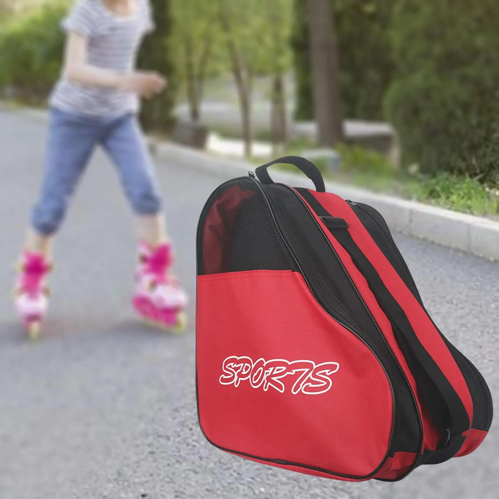 Portable Roller Skate Carrier Case Carrier Bag Breathable Ice Skating Bag Skates