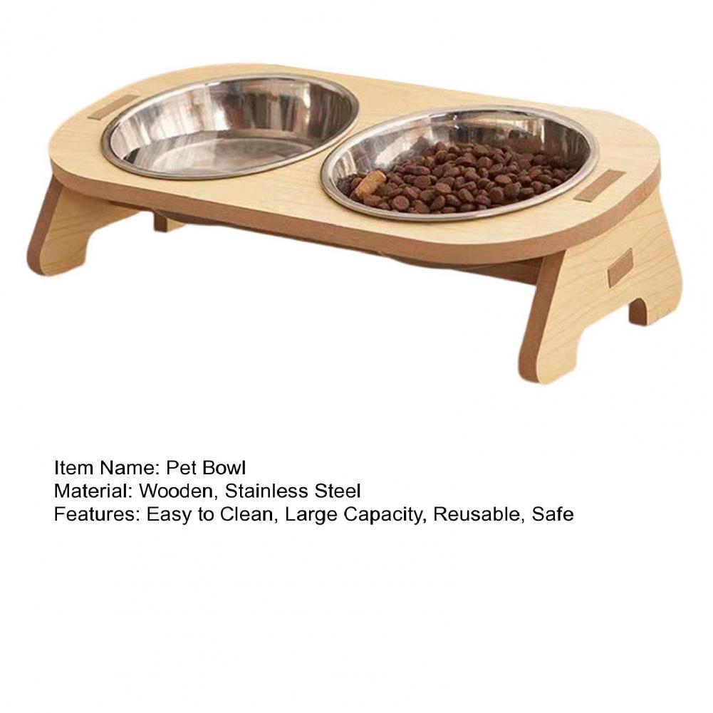 Title 9, Pet Feeder Single/Double Bowl with Anti-Knockov...