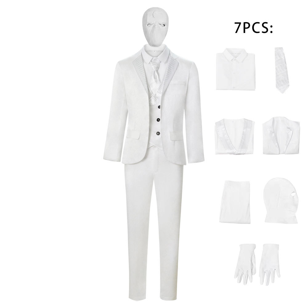 Moon Knight Marc Spector White Superhero Costume Cosplay