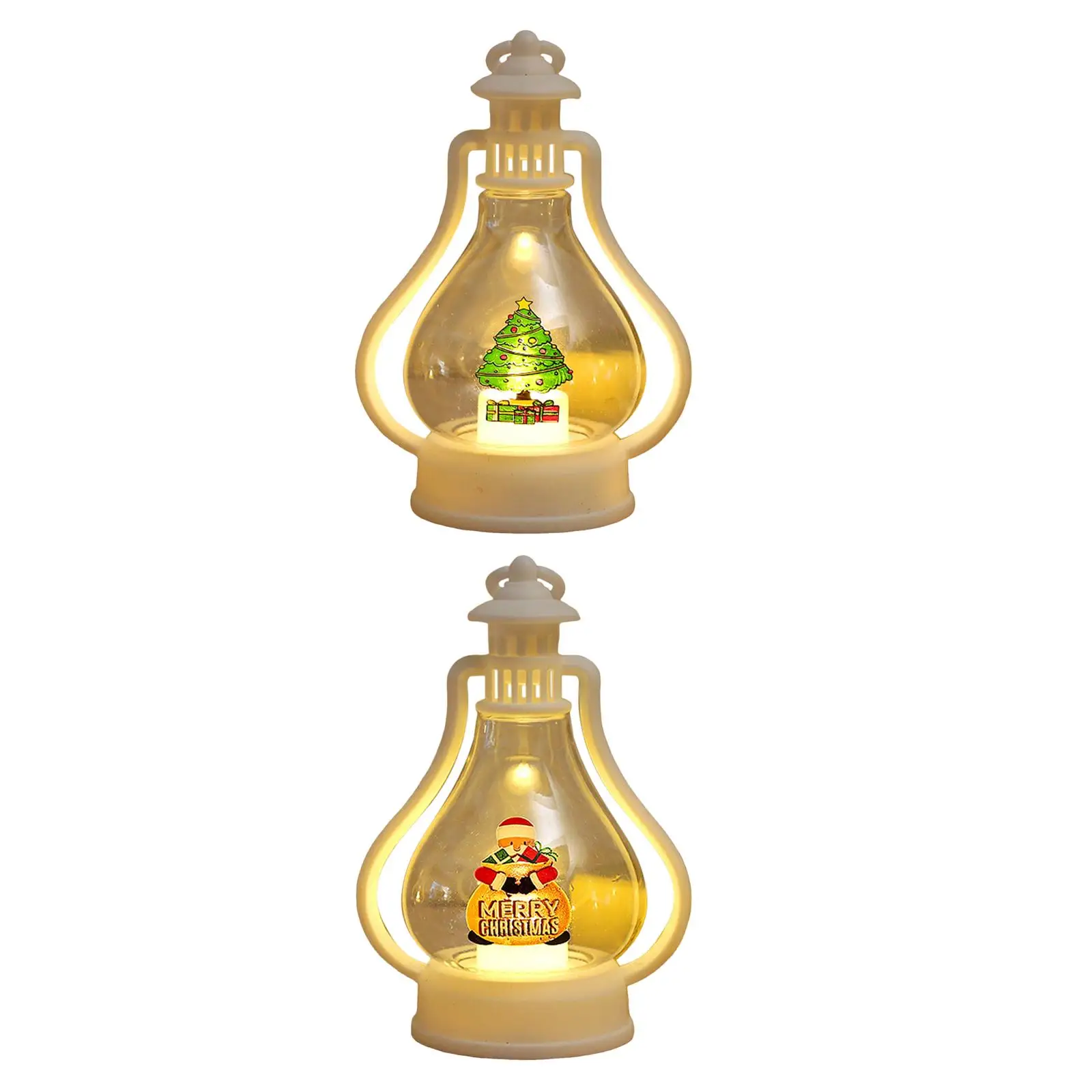 2Pcs Christmas Lantern Christmas Lights Tealight for Wedding Garden