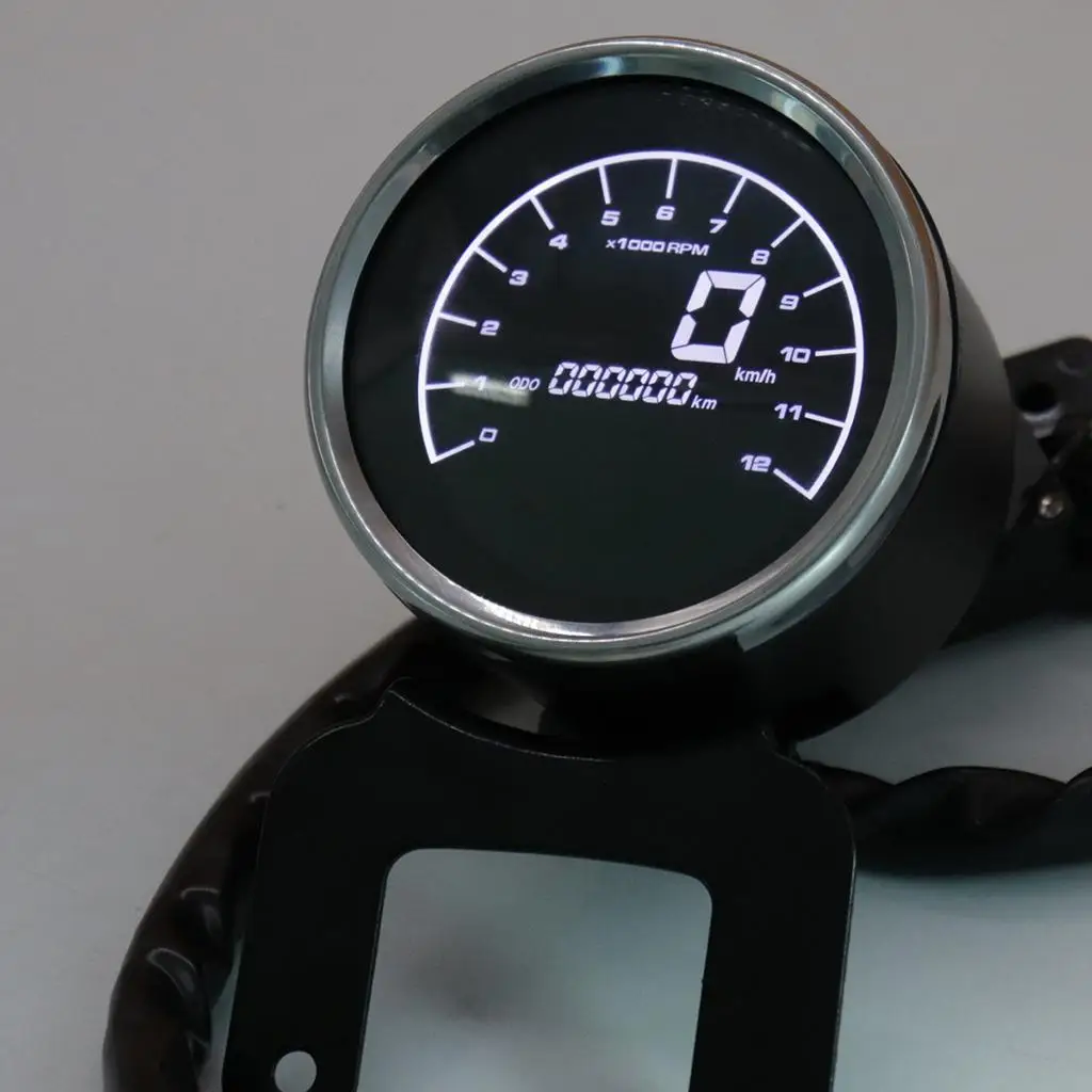 12V Motorbike LED Speedometer  Odometer Fuel Level  Assembly