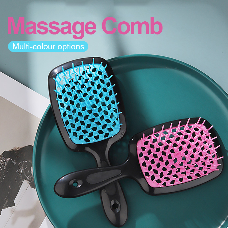 Best of Wide Teeth Air Cushion Combs Wet Dry Hair Detangling Scalp Massage Brush Hairdressing Hollow Hanging Hole Handle Hair Care Brush Reviews & Tips