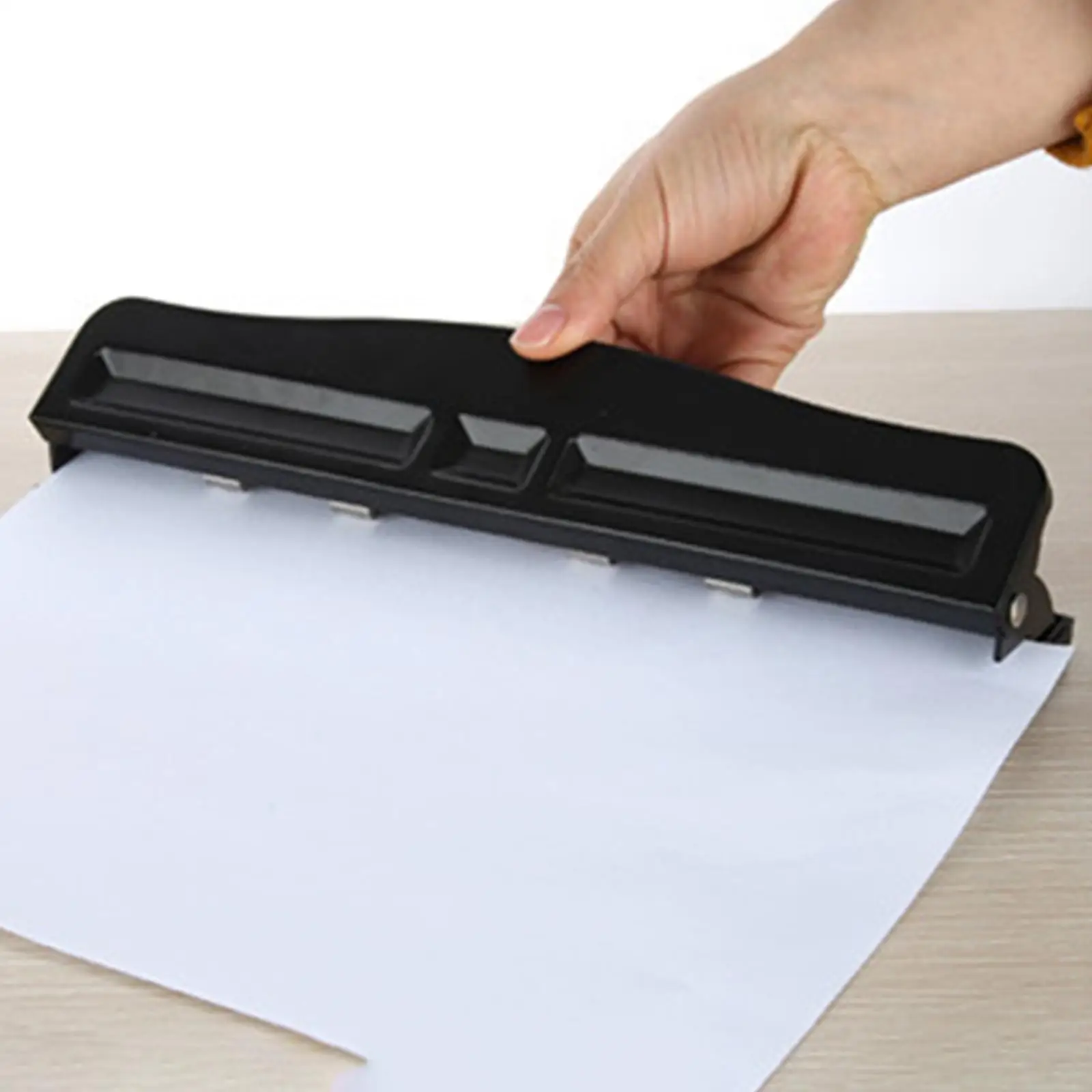 3 Hole Punch Heavy Duty Portable 12 Sheet Paper Capacity Paper Punching Machine for Classroom Office Working Home
