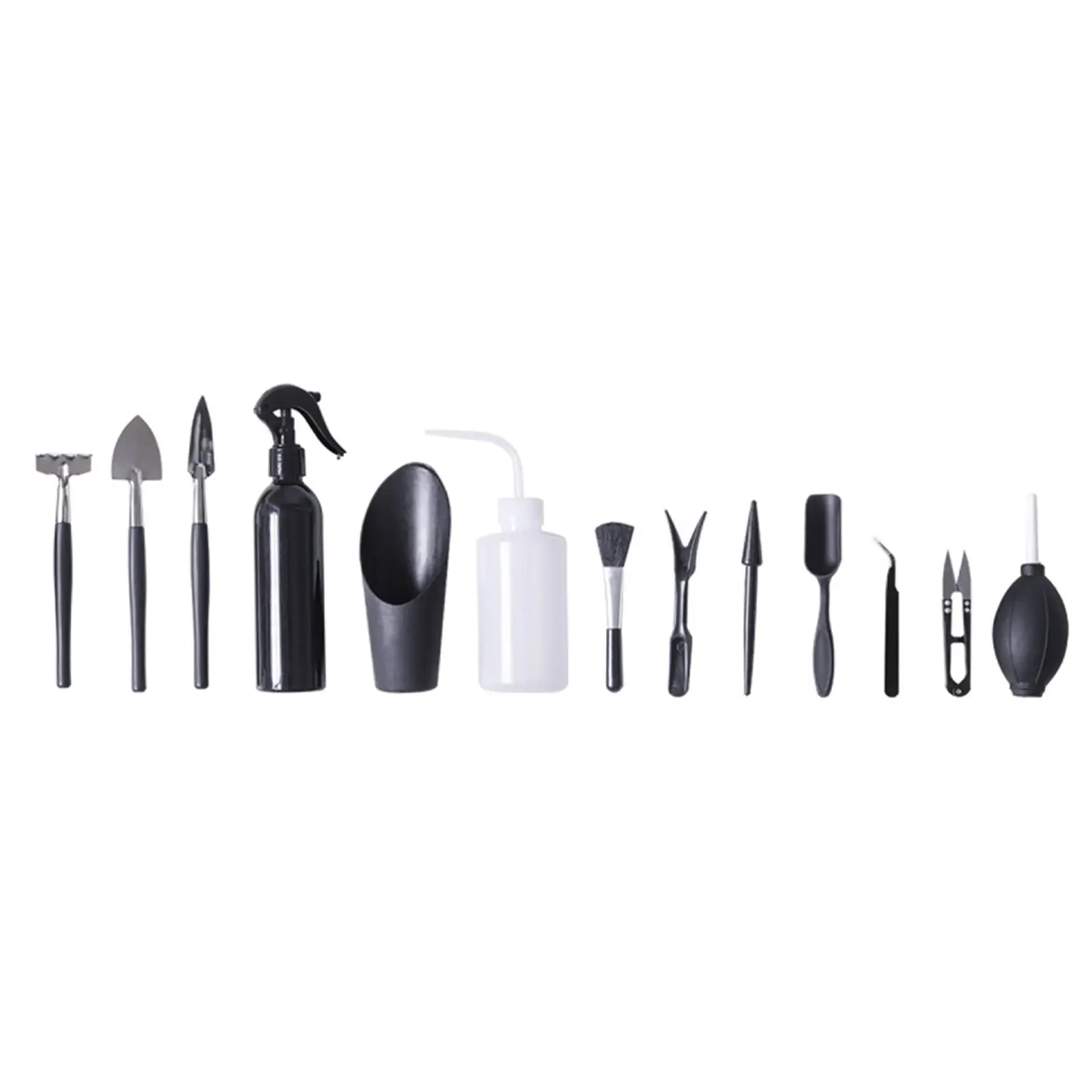Succulent Hand Transplanting Tools Kit 13 Pieces for Indoor Garden, Potting Accessory Stainless Steel, PP Materials Professional